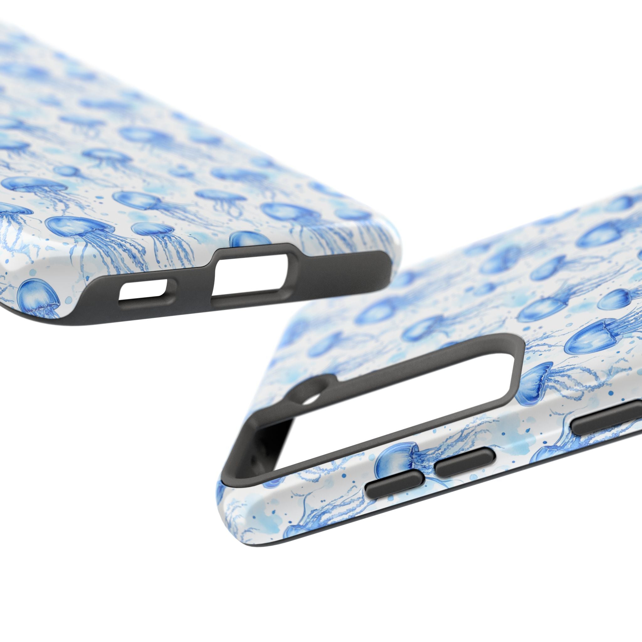 Blue Jellyfish Tough Phone Case | Unique Ocean Vibe | Gift for Marine Lovers, Durable Protection, Trendy Accessories, Beach Theme