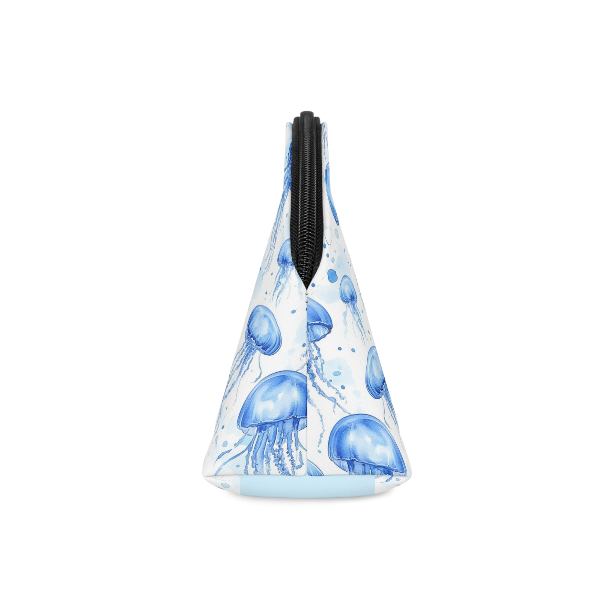 Blue Jelly Fish Makeup Bag, PU Faux Leather Makeup Bag, Travel Makeup kit, Vacation Makeup bag, Bridesmaid Gift, Makeup Organizer