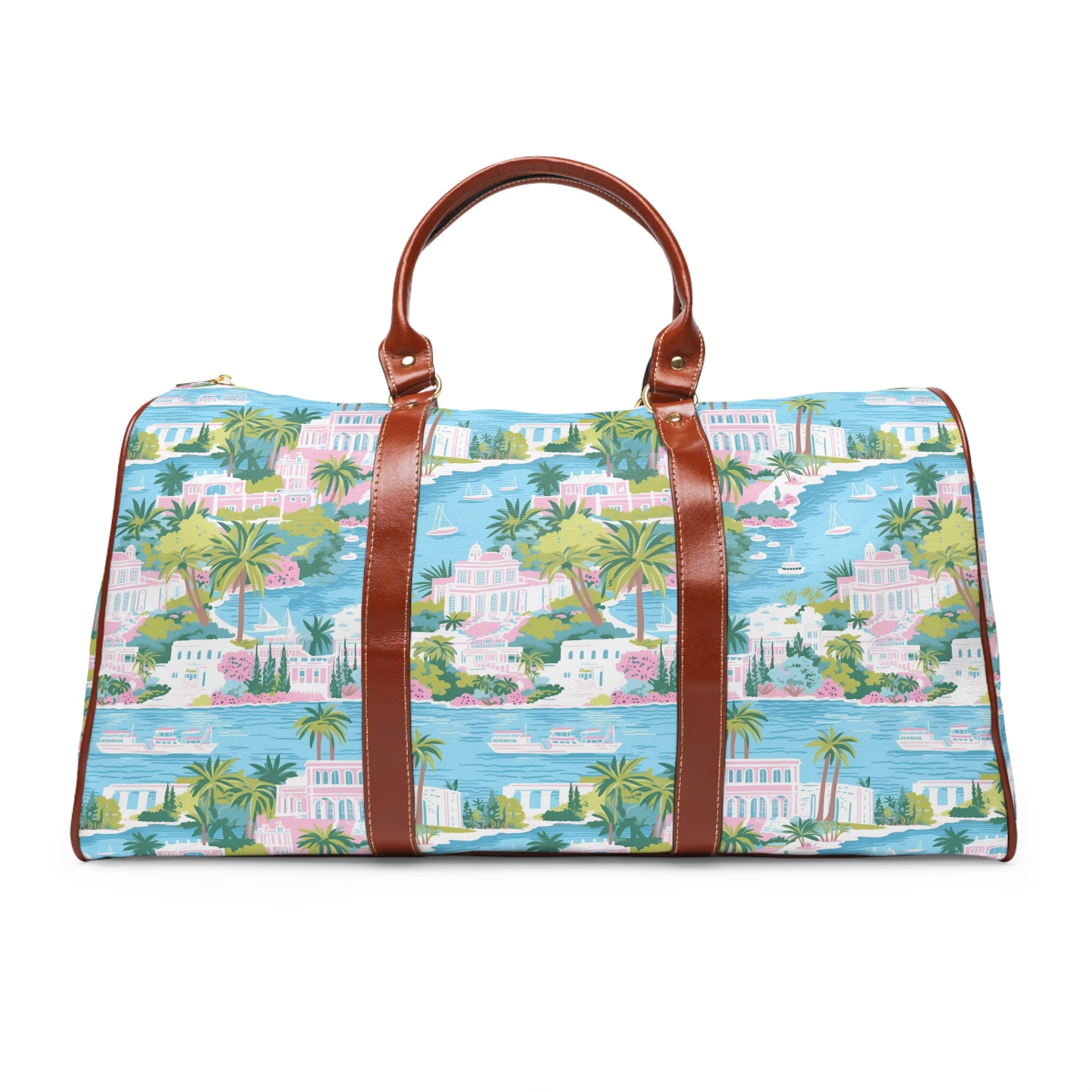 Greek Island - Waterproof Travel Tote Bag, Stylish Carry-On, Beach Trip Essential, Weekend Getaway, Travel Accessories for Adventurers