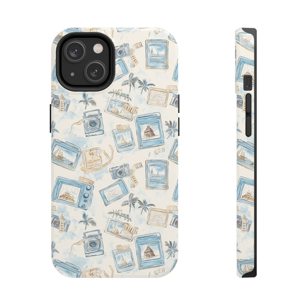 Vintage Vacay- Tough Phone Case - Tropical Vintage Camera Design