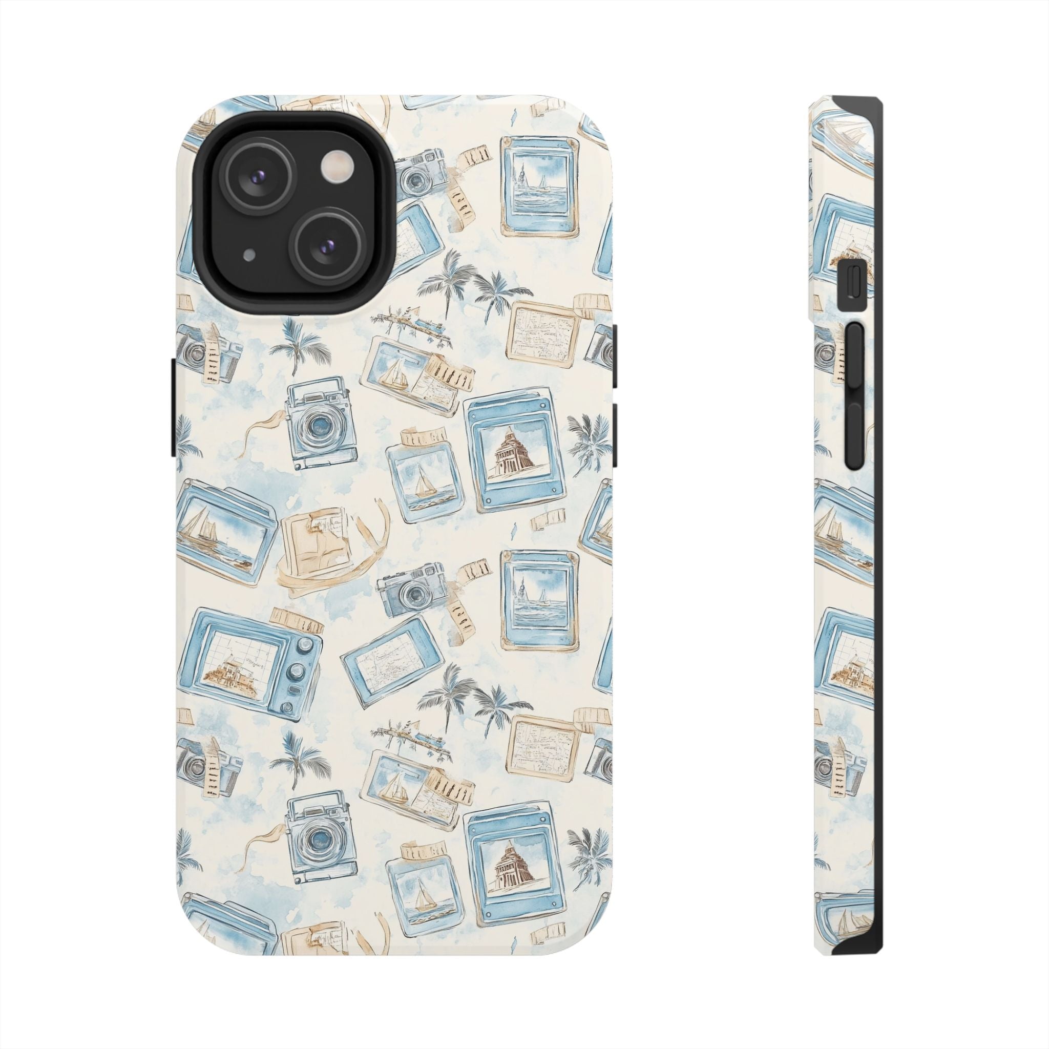 Vintage Vacay- Tough Phone Case - Tropical Vintage Camera Design