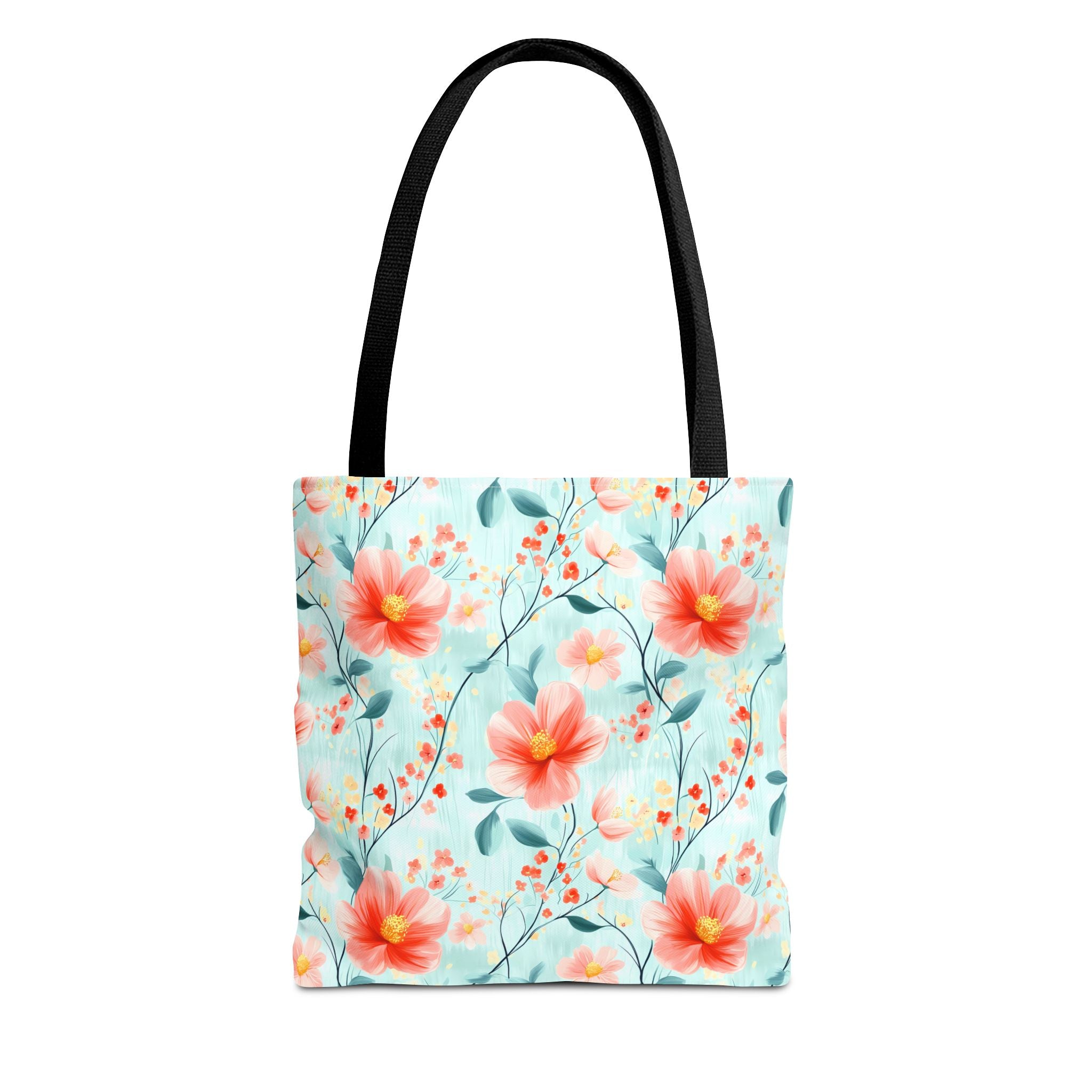 Teal Daisy - Floral Tote Bag, Boho Chic Carryall, Beach Bag, Gifts for Her, Spring Fashion Accessory, Eco-Friendly Shopping Bag