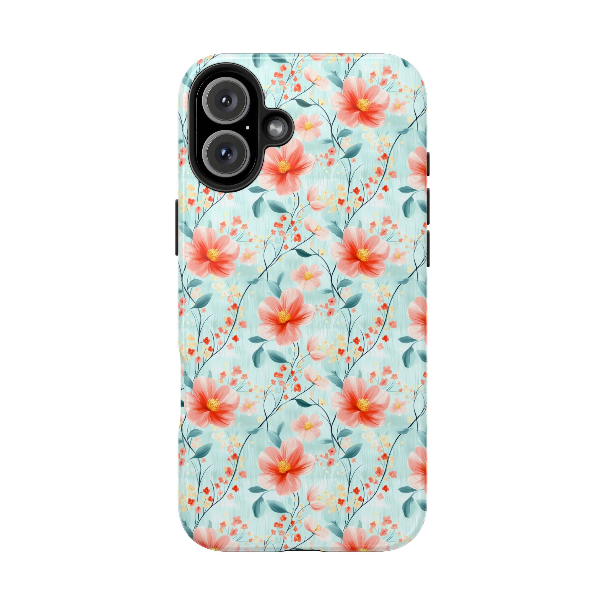 Teal Daisy- Floral Tough Phone Cases, Durable Phone Cover, Stylish Cell Phone Case, Protective Case for Women, Gift for Flower Lovers