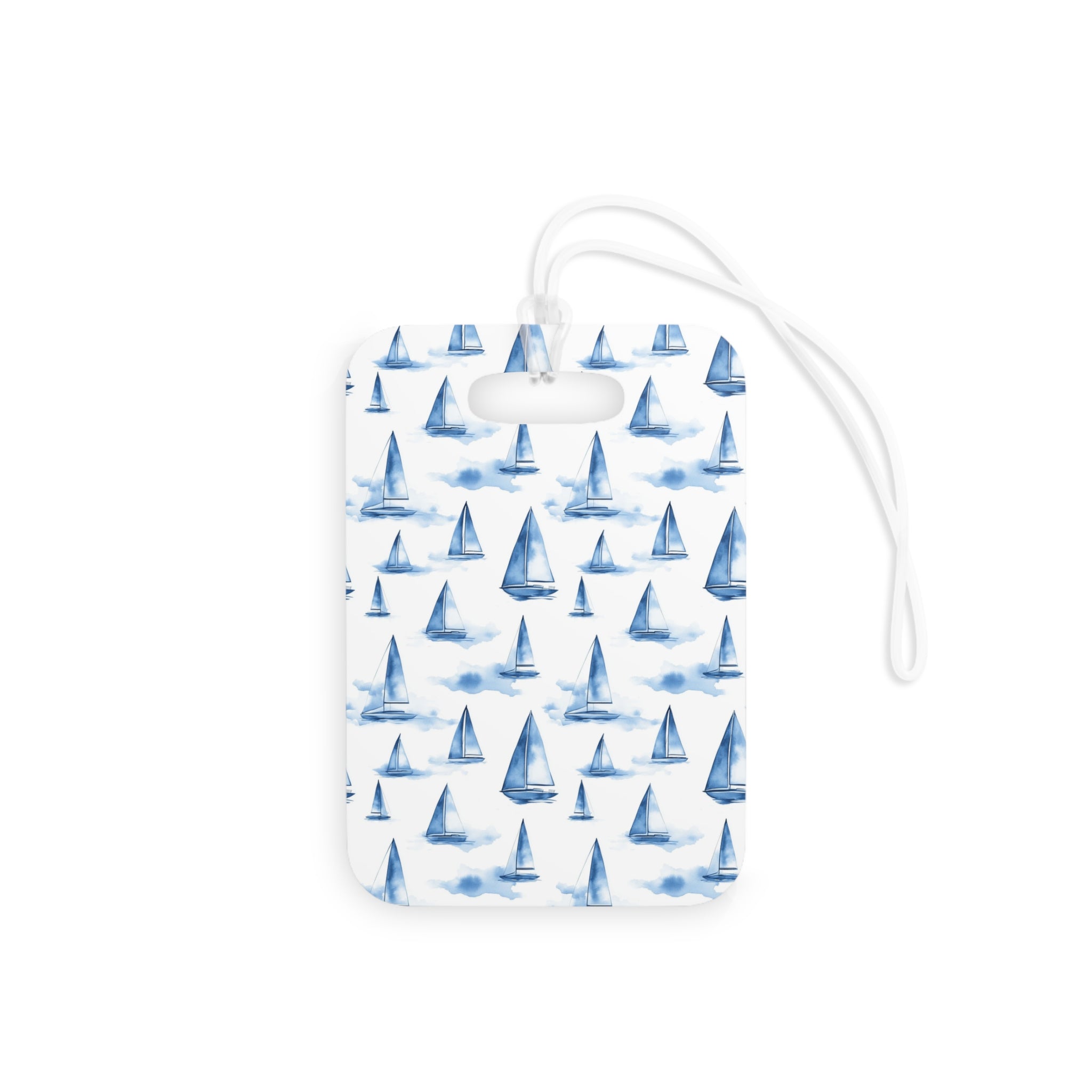 Blue Sailboat Luggage Tag, Travel Accessories, Luggage, Vacation must have, Beach Vacation Supplies