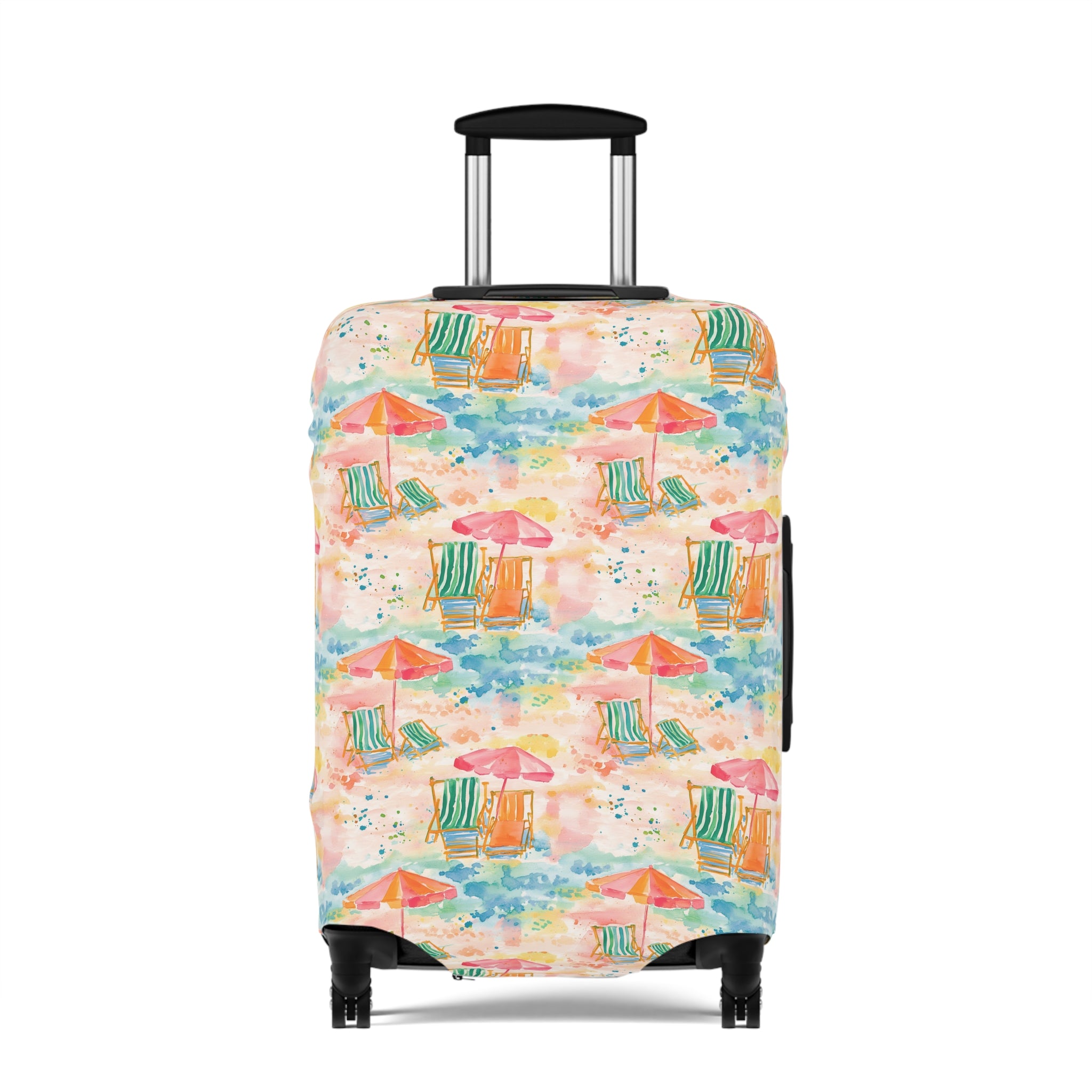 Beach Vibes- Colorful Beach Luggage Cover, Travel Accessory, Stylish Suitcase Protector, Vacation Gear, Summer Travel Essentials, Gift for Travelers