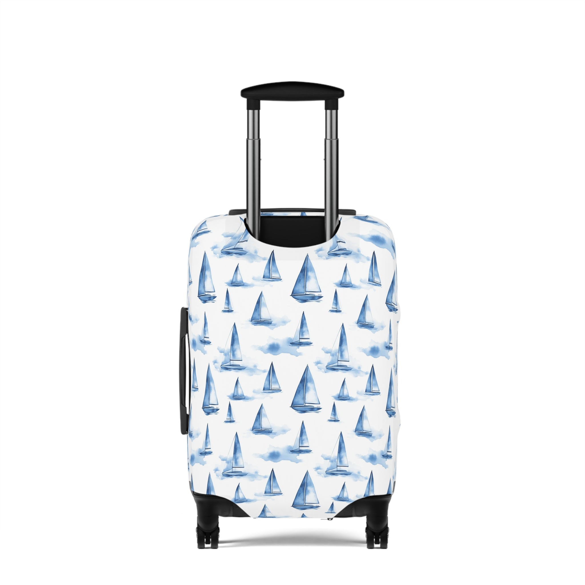Blue Sailboat - Watercolor Sailboat Luggage Cover - Travel Accessory, Nautical Theme, Vacation Essentials, Personalized Luggage Sleeve, Gift Idea
