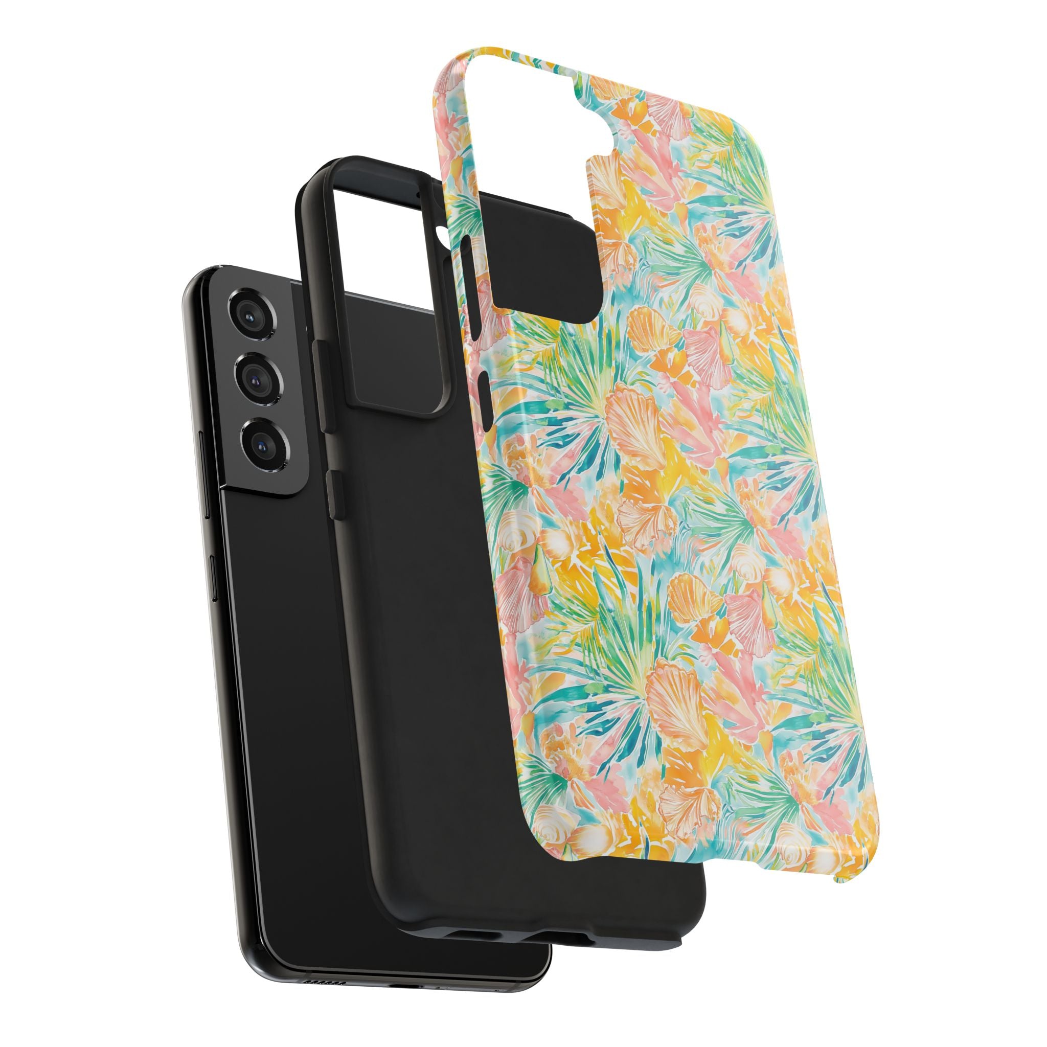 Neon Tropics- Tough Phone Cases, Floral Phone Covers, Summer Accessories, Stylish Phone Protection, Gifts for Her