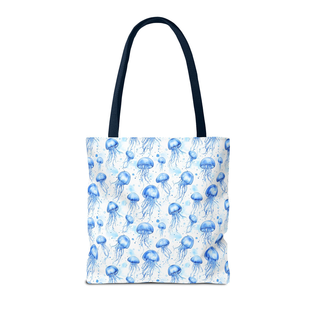 Blue Jellyfish Tote Bag - Ocean-Inspired Carryall, Beach Bag, Eco-Friendly Shopping Tote, Perfect Gift for Sea Lovers
