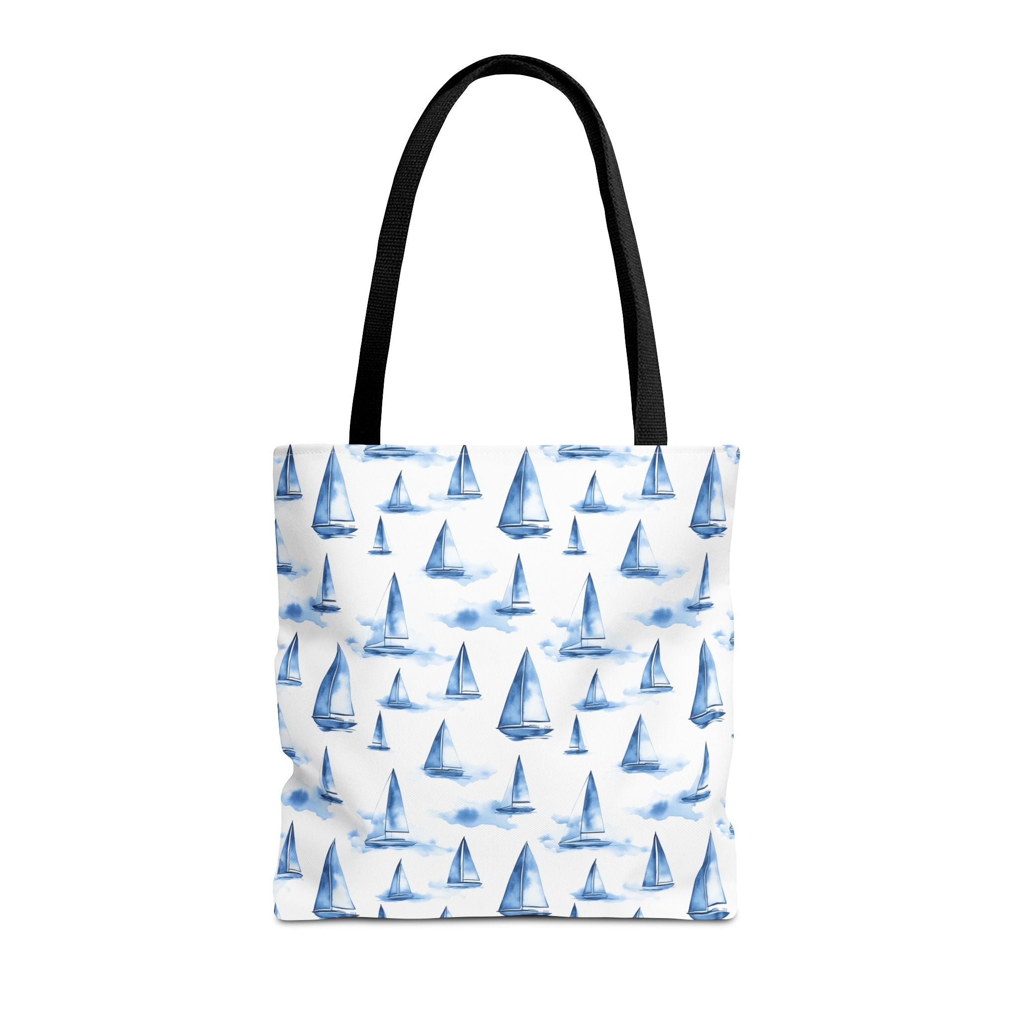 Blue Sail Boat - Nautical Tote Bag, Sailboat Shopping Bag, Beach Tote, Gift for Sailors, Vacation Accessory, Summer Bag