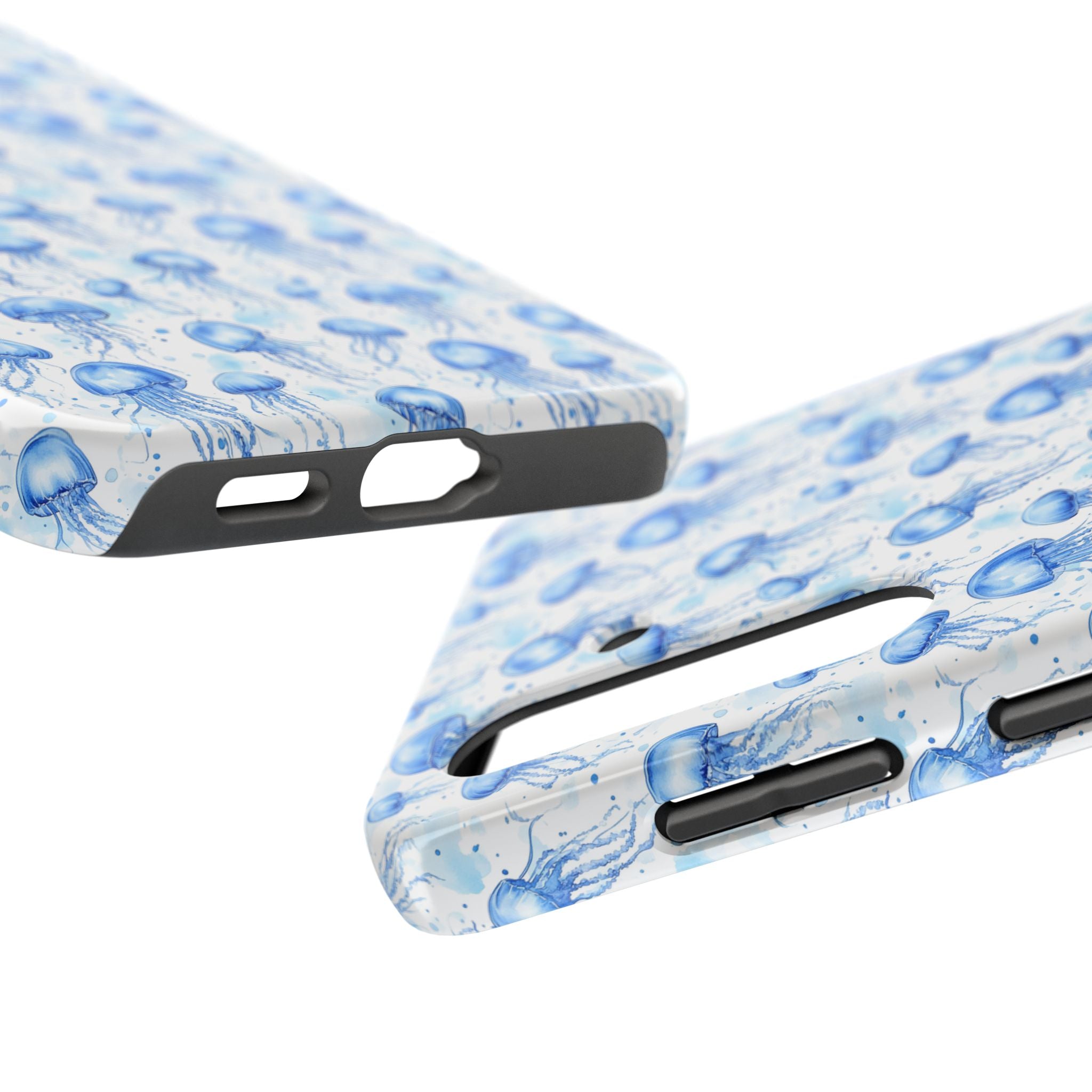 Blue Jellyfish Tough Phone Case | Unique Ocean Vibe | Gift for Marine Lovers, Durable Protection, Trendy Accessories, Beach Theme