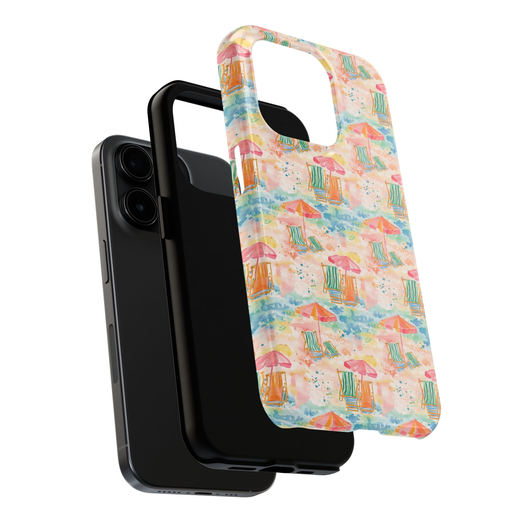 Beach Vibes - Colorful Beach Scene Tough Phone Cases | Summer Vibes, Beach Lover Gift, Durable Case, Phone Accessories, Fun Design