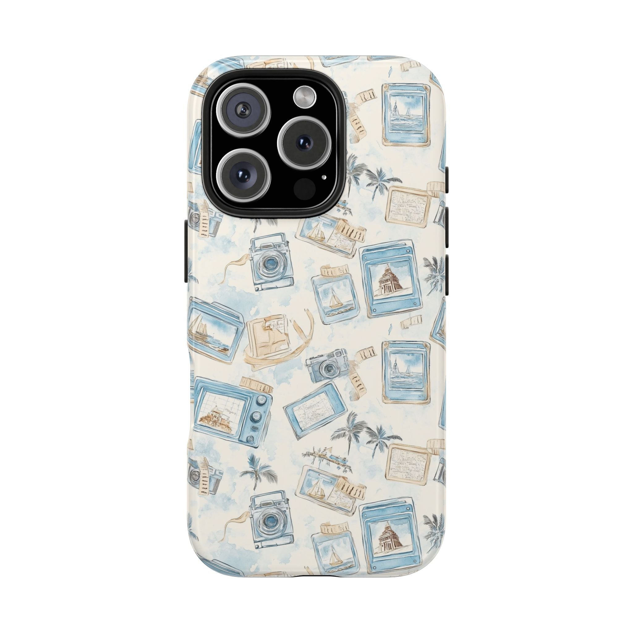 Vintage Vacay- Tough Phone Case - Tropical Vintage Camera Design