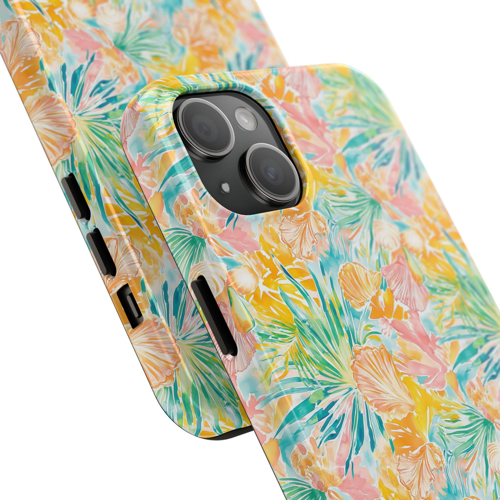 Neon Tropics- Tough Phone Cases, Floral Phone Covers, Summer Accessories, Stylish Phone Protection, Gifts for Her