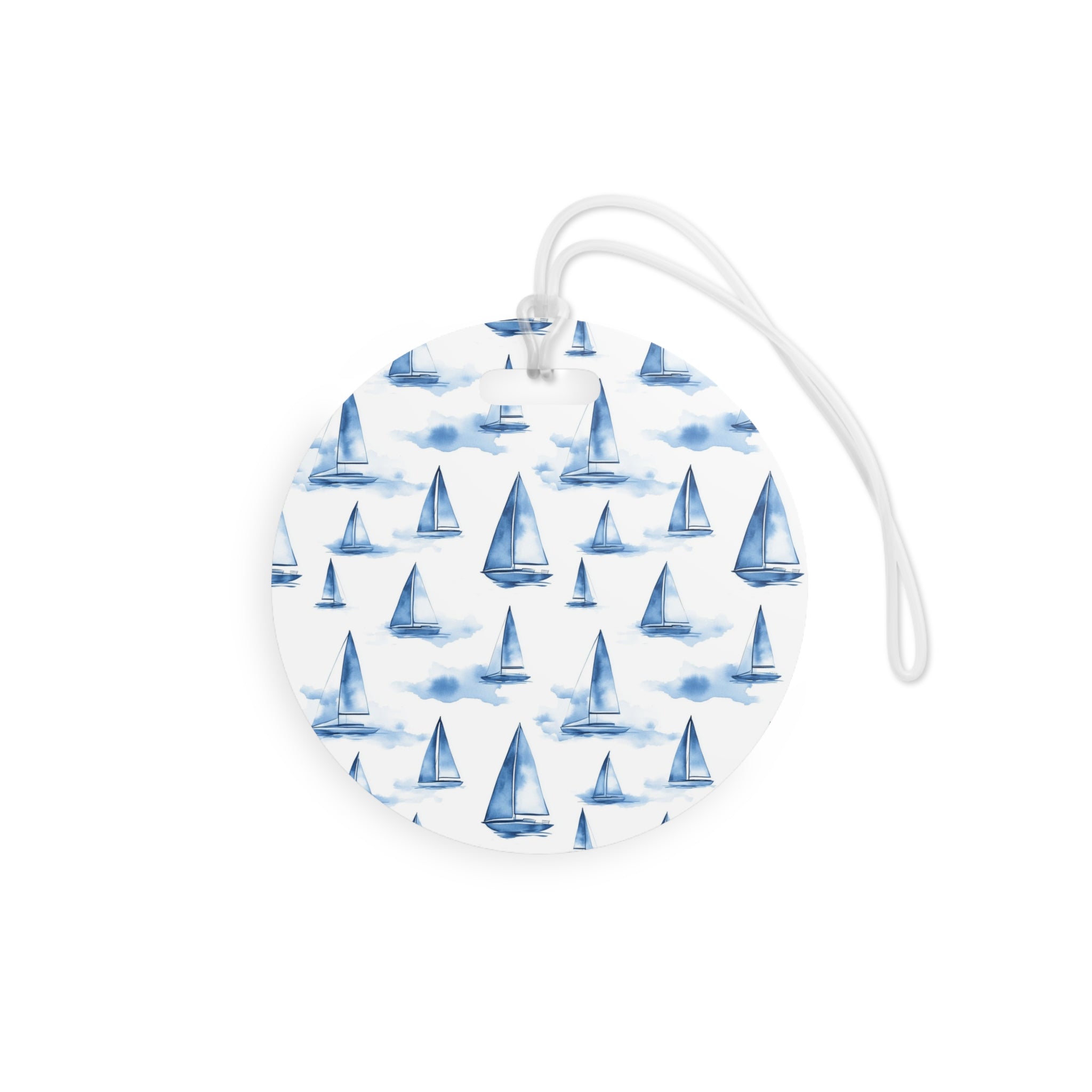 Blue Sailboat Luggage Tag, Travel Accessories, Luggage, Vacation must have, Beach Vacation Supplies