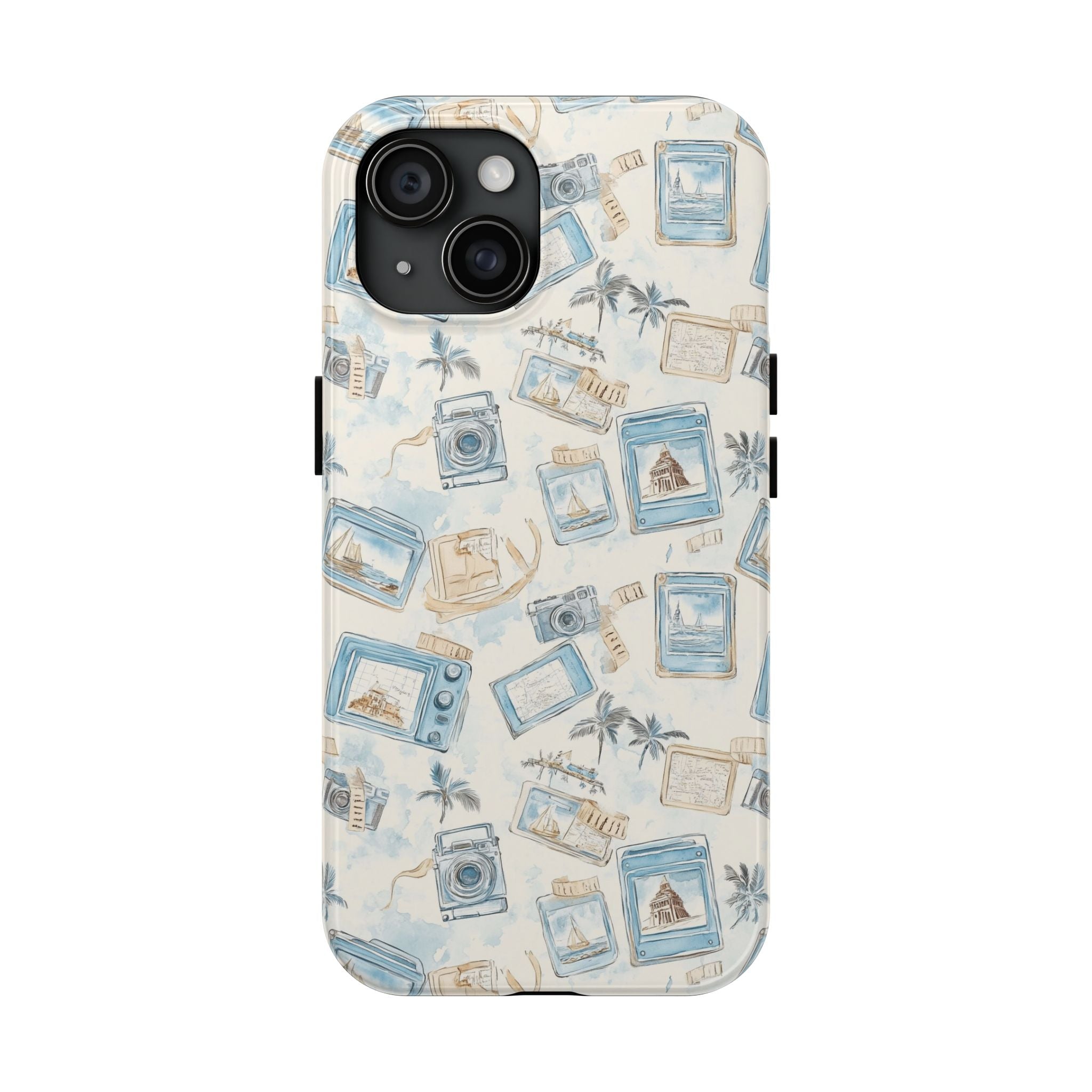 Vintage Vacay- Tough Phone Case - Tropical Vintage Camera Design