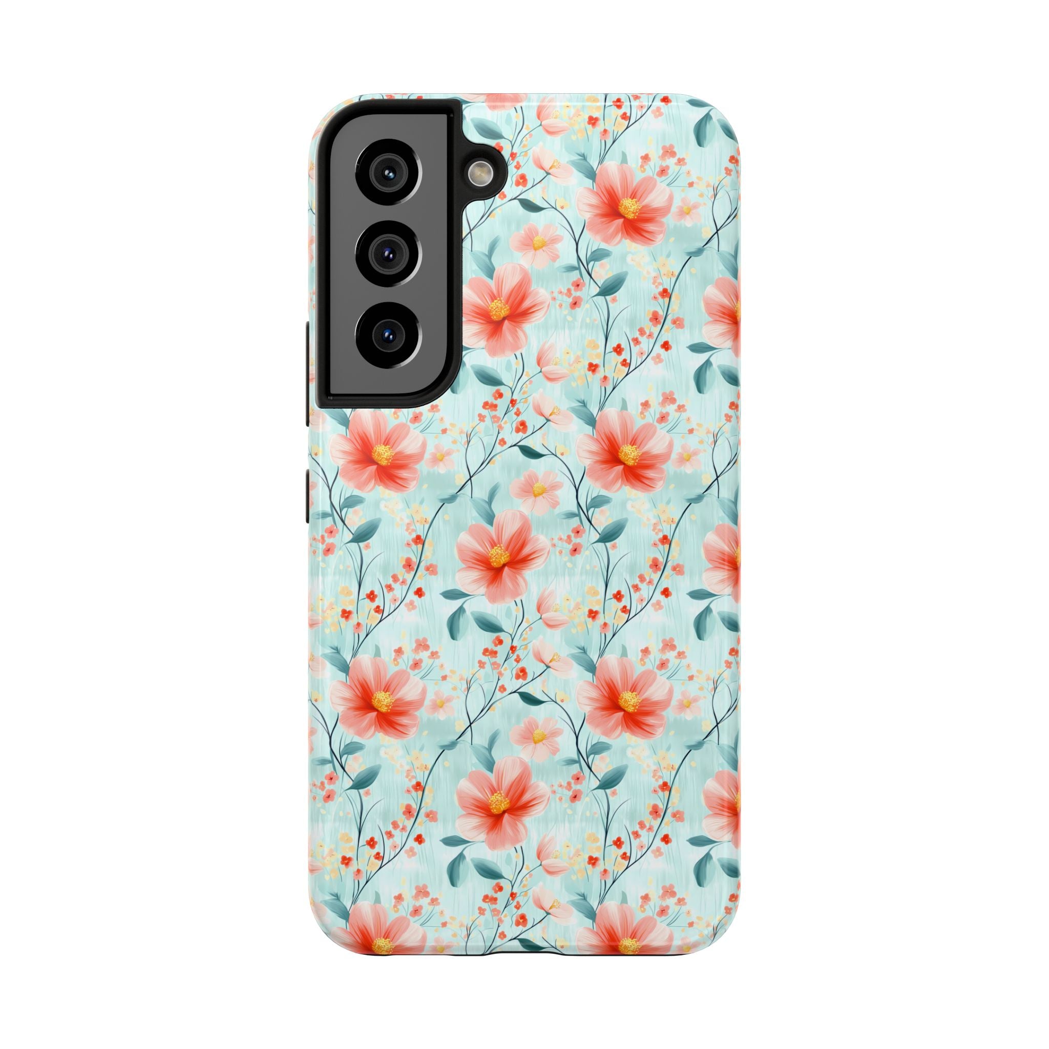 Teal Daisy- Floral Tough Phone Cases, Durable Phone Cover, Stylish Cell Phone Case, Protective Case for Women, Gift for Flower Lovers