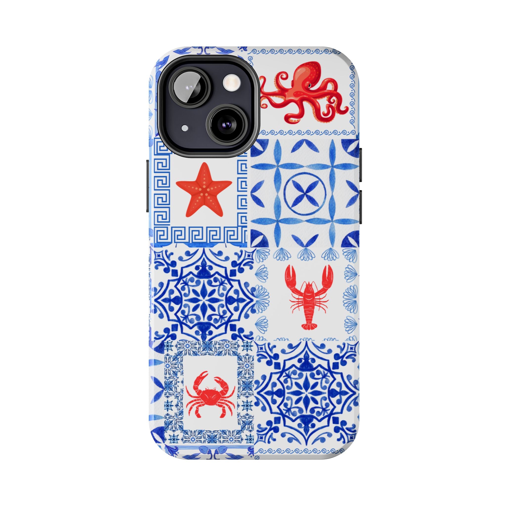 Greek Sea- Coastal Chic Phone Case - Nautical Sea Life Design, Marine Themed Tough Case, Ocean Lover Gift, Beach Decor, Summer Vibes