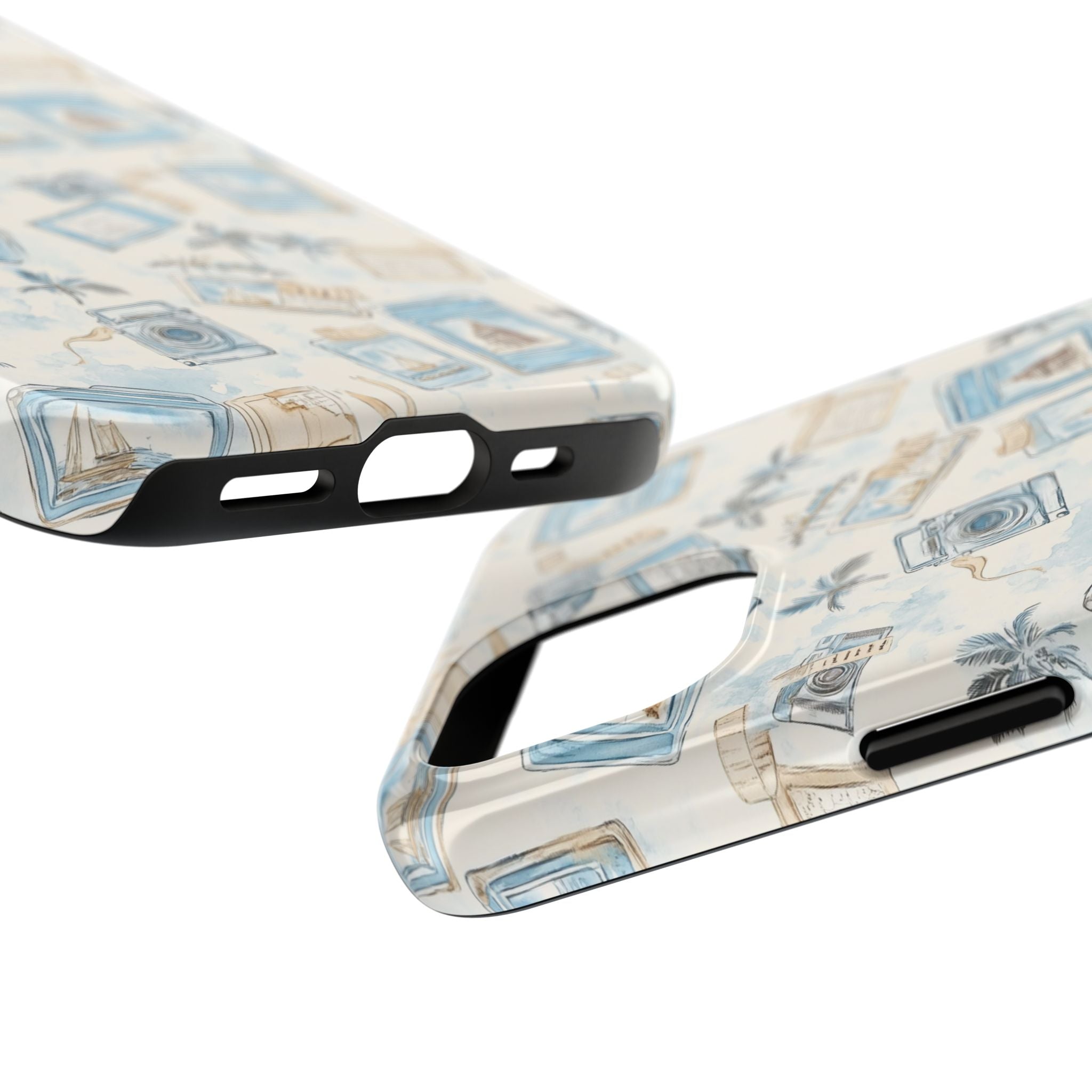 Vintage Vacay- Tough Phone Case - Tropical Vintage Camera Design