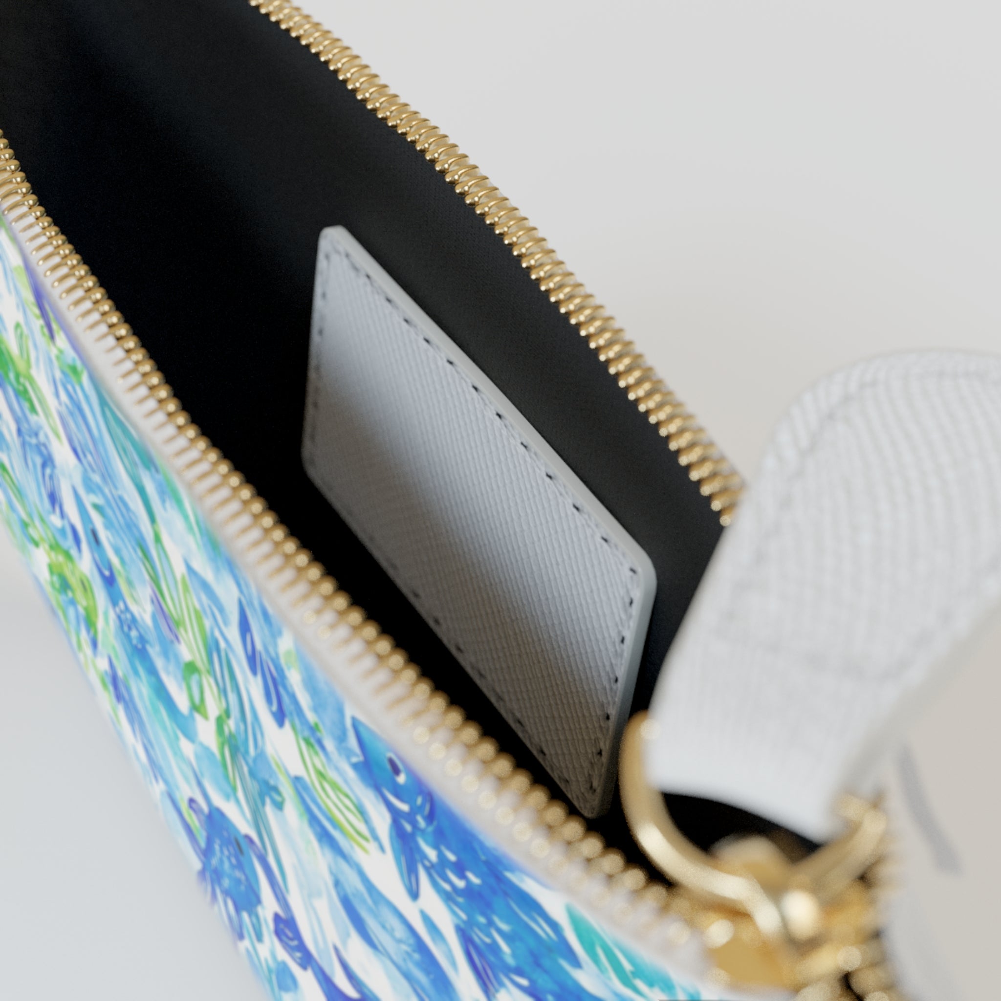 Vibrant Fish Mini Vegan Leather Clutch Bag, Nautical Clutch, Ocean Themed Bag, Gift for her