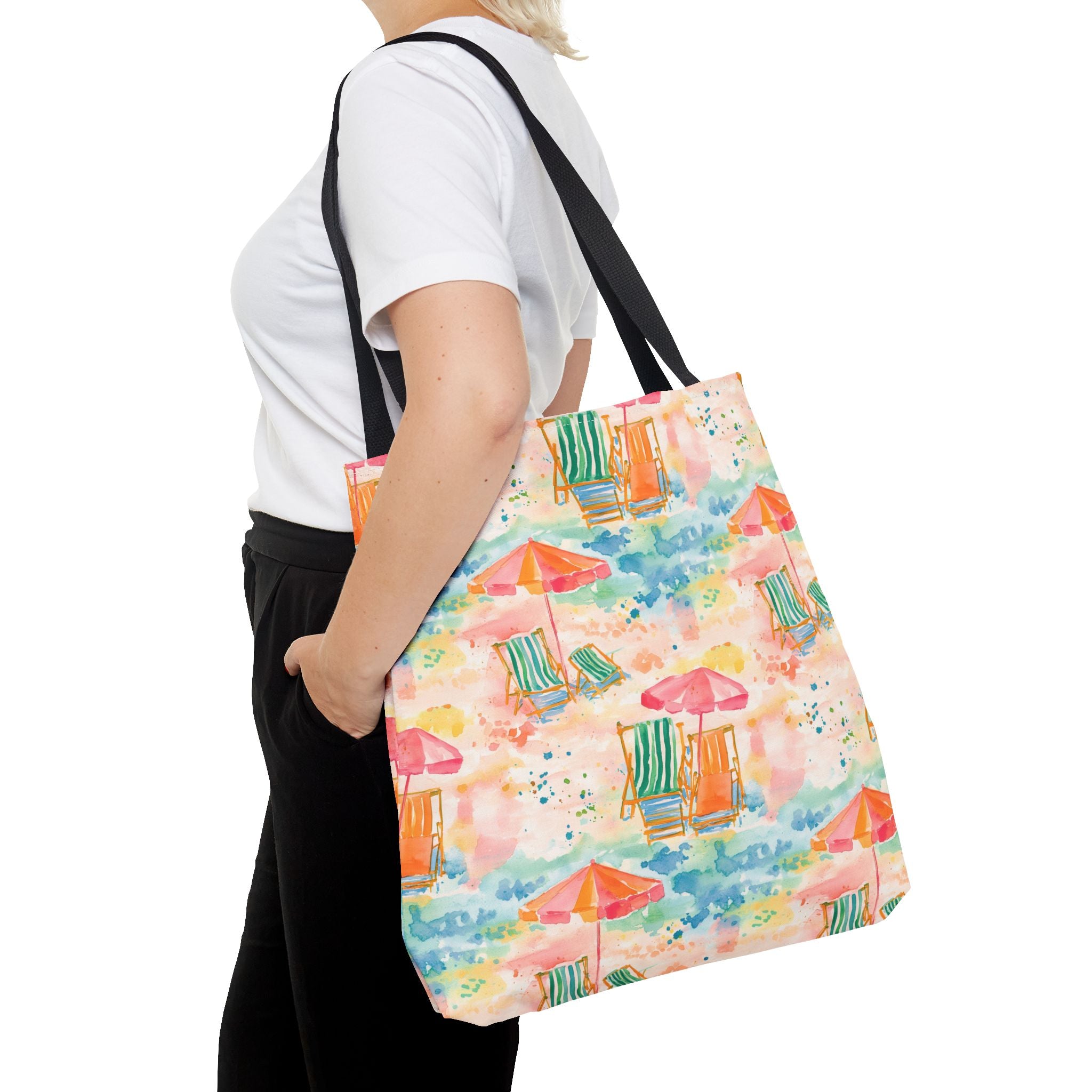 Beach Vibes Tote Bag | Summer Carryall, Vacation Essential, Eco-Friendly Bag, Gift for Her, Travel Organizer