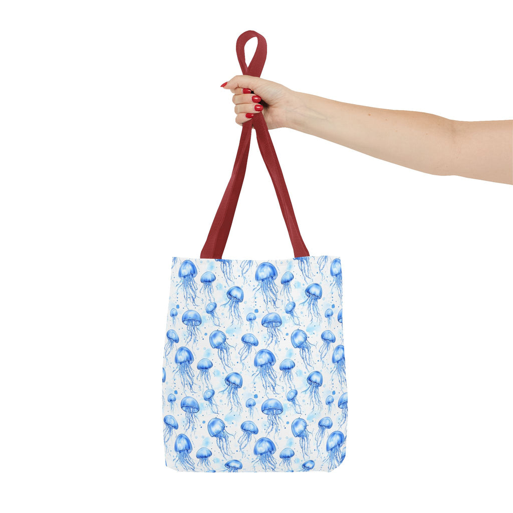 Blue Jellyfish Tote Bag - Ocean-Inspired Carryall, Beach Bag, Eco-Friendly Shopping Tote, Perfect Gift for Sea Lovers