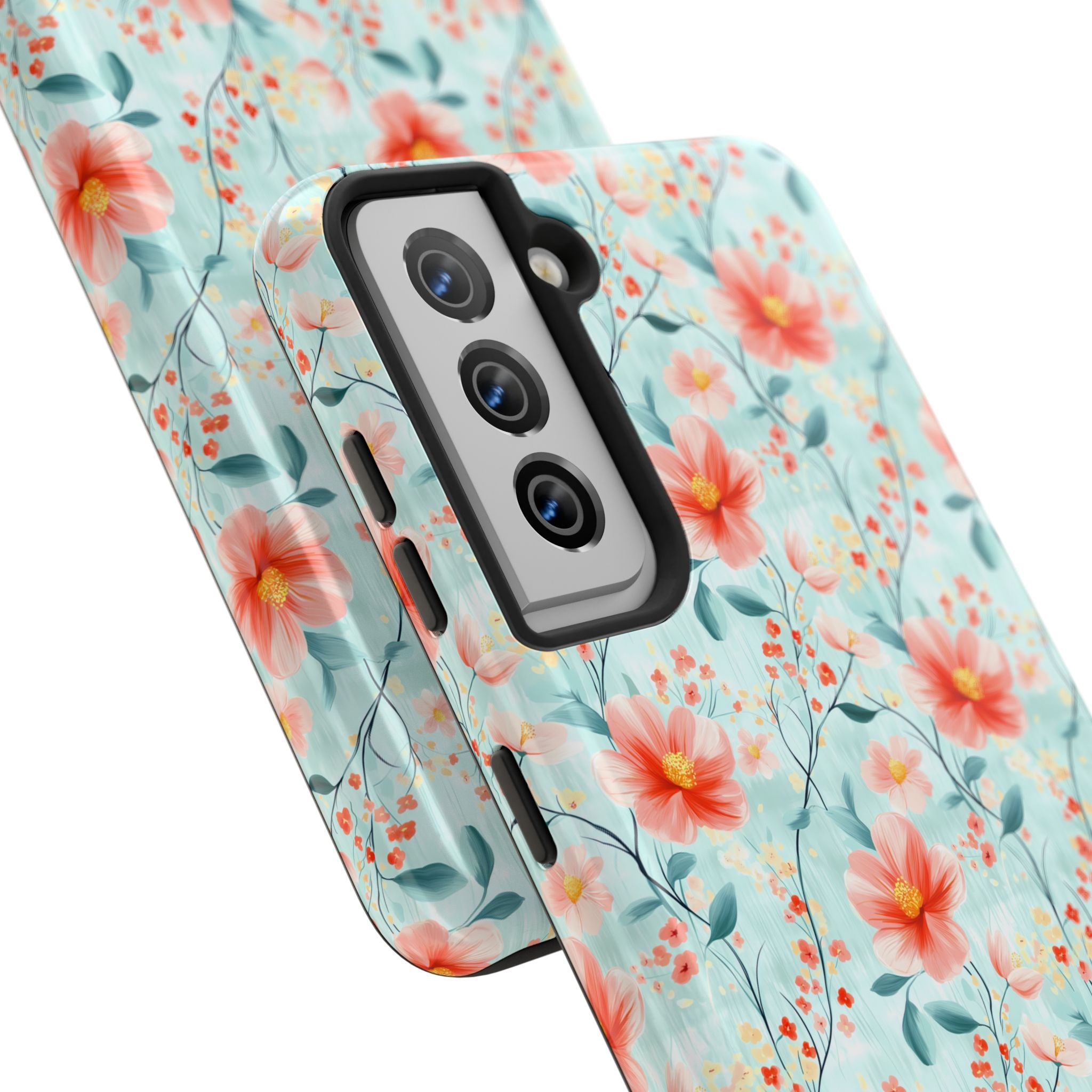 Teal Daisy- Floral Tough Phone Cases, Durable Phone Cover, Stylish Cell Phone Case, Protective Case for Women, Gift for Flower Lovers