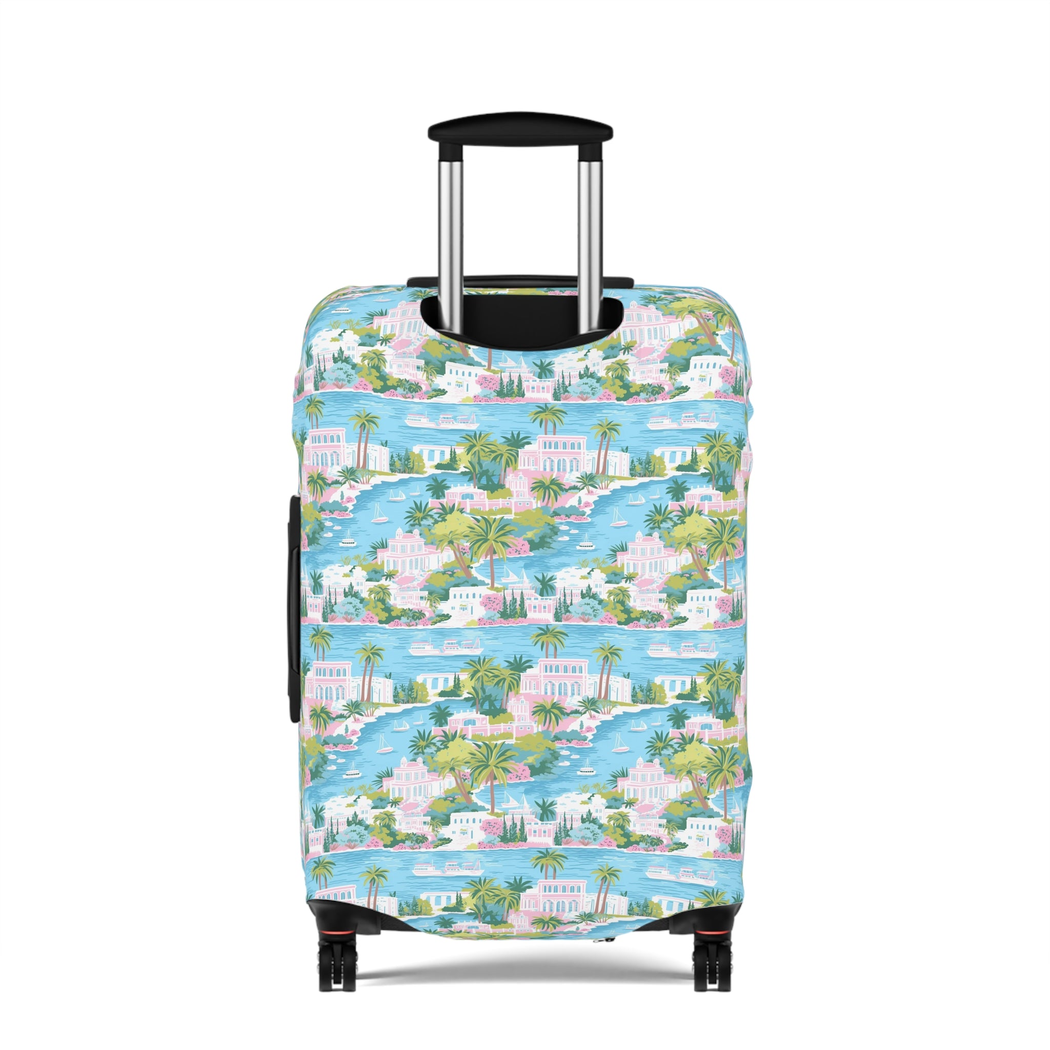 Greek Island - Tropical Luggage Cover - Travel Style, Vacation Accessory, Unique Gift, Summer Travel, Beach Getaway
