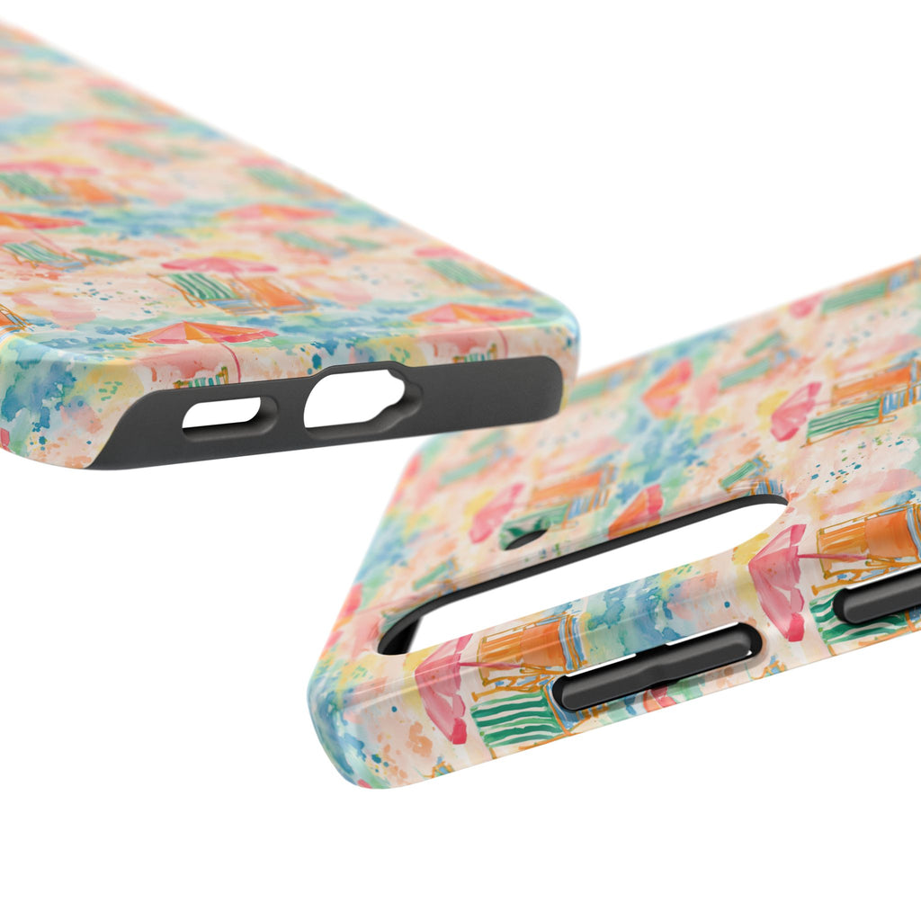 Beach Vibes - Colorful Beach Scene Tough Phone Cases | Summer Vibes, Beach Lover Gift, Durable Case, Phone Accessories, Fun Design