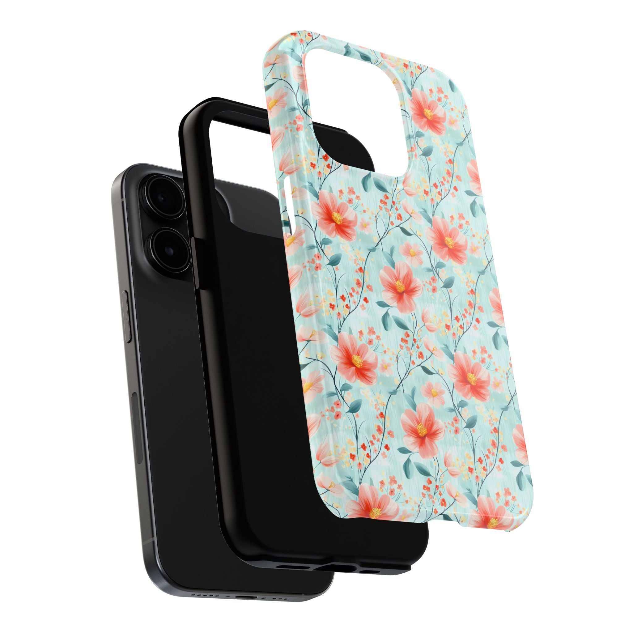 Teal Daisy- Floral Tough Phone Cases, Durable Phone Cover, Stylish Cell Phone Case, Protective Case for Women, Gift for Flower Lovers