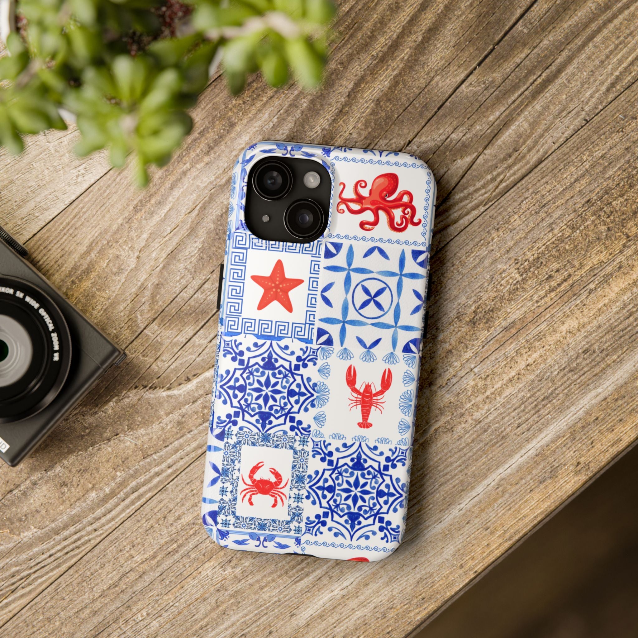 Greek Sea- Coastal Chic Phone Case - Nautical Sea Life Design, Marine Themed Tough Case, Ocean Lover Gift, Beach Decor, Summer Vibes