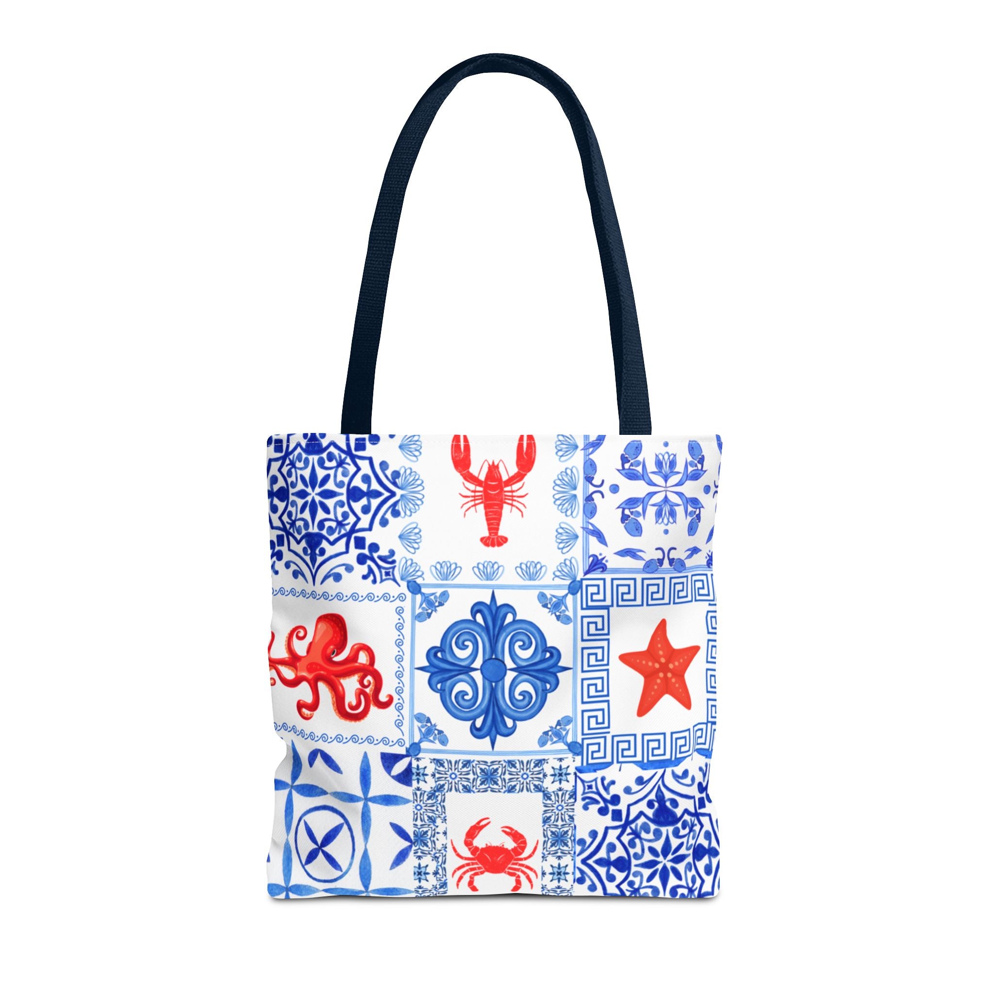 Greek Sea - Ocean-Inspired Tote Bag, Nautical Style, Beach Bags, Gift for Her, Summer Accessory, Trendy Shopping Tote, AOP Design