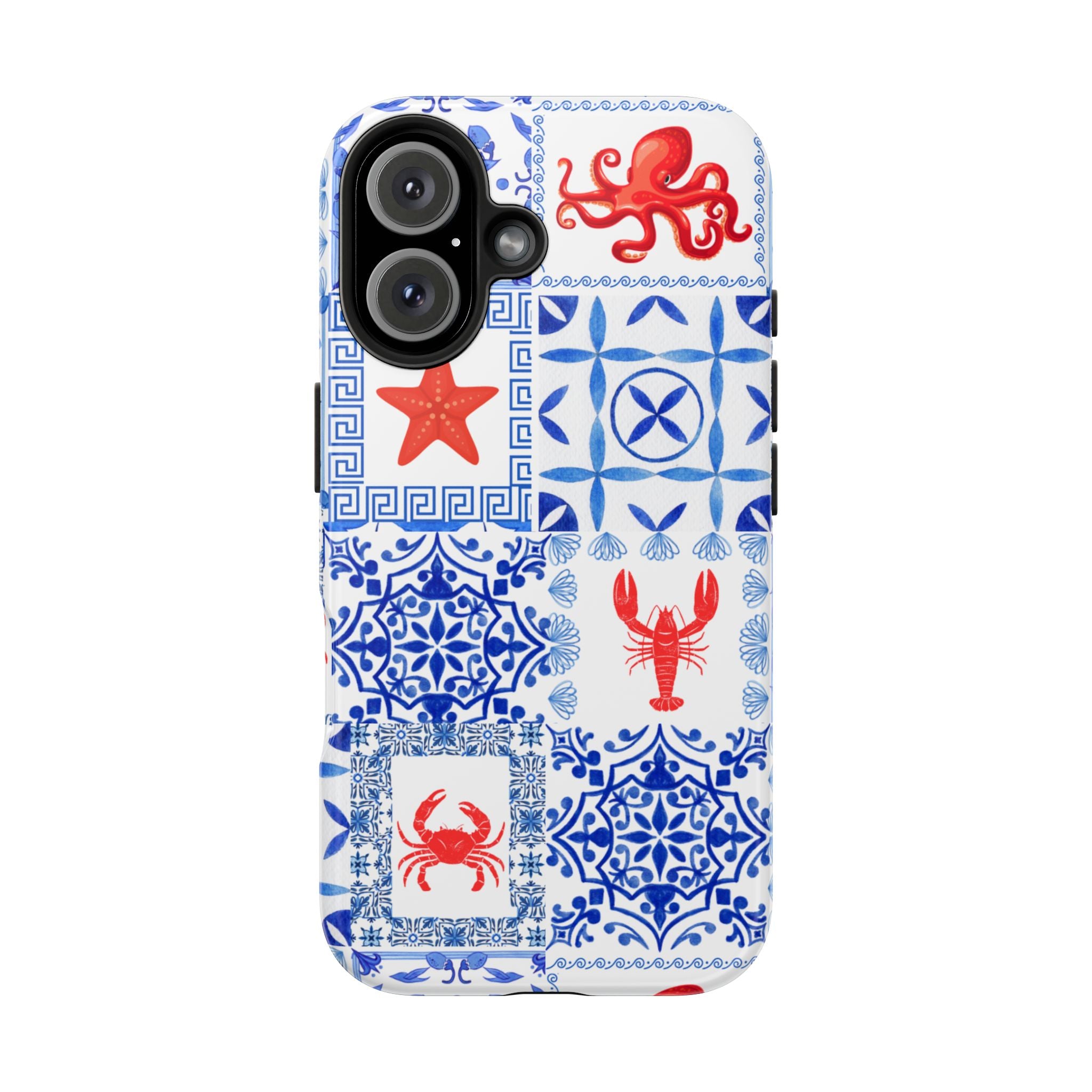 Greek Sea- Coastal Chic Phone Case - Nautical Sea Life Design, Marine Themed Tough Case, Ocean Lover Gift, Beach Decor, Summer Vibes