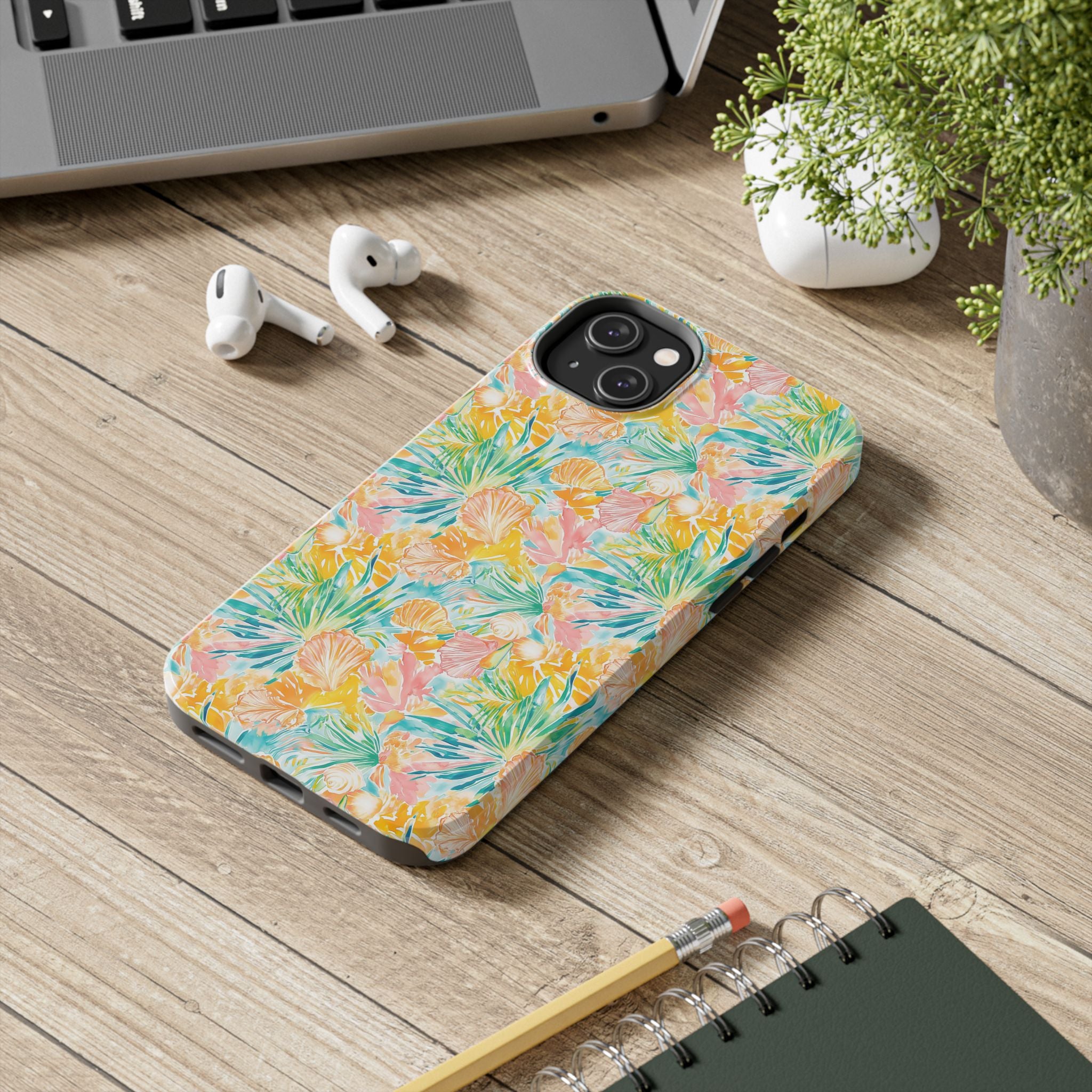Neon Tropics- Tough Phone Cases, Floral Phone Covers, Summer Accessories, Stylish Phone Protection, Gifts for Her