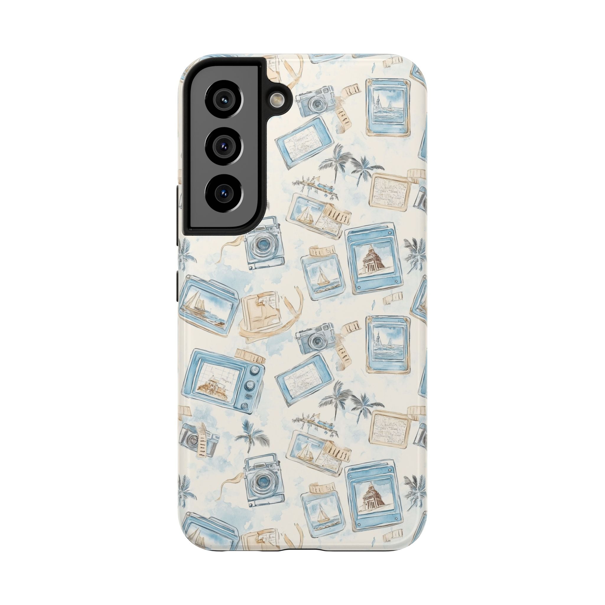 Vintage Vacay- Tough Phone Case - Tropical Vintage Camera Design