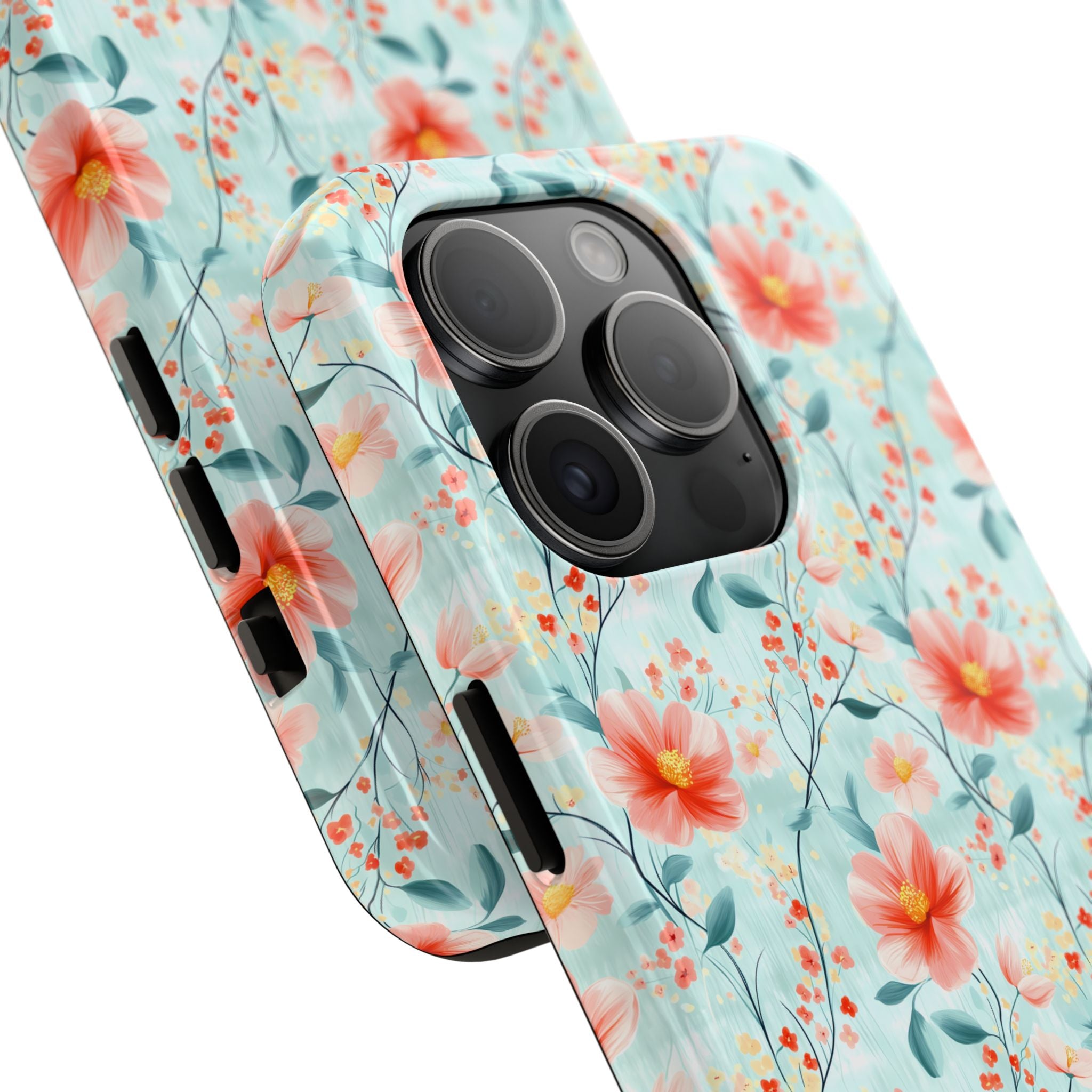 Teal Daisy- Floral Tough Phone Cases, Durable Phone Cover, Stylish Cell Phone Case, Protective Case for Women, Gift for Flower Lovers