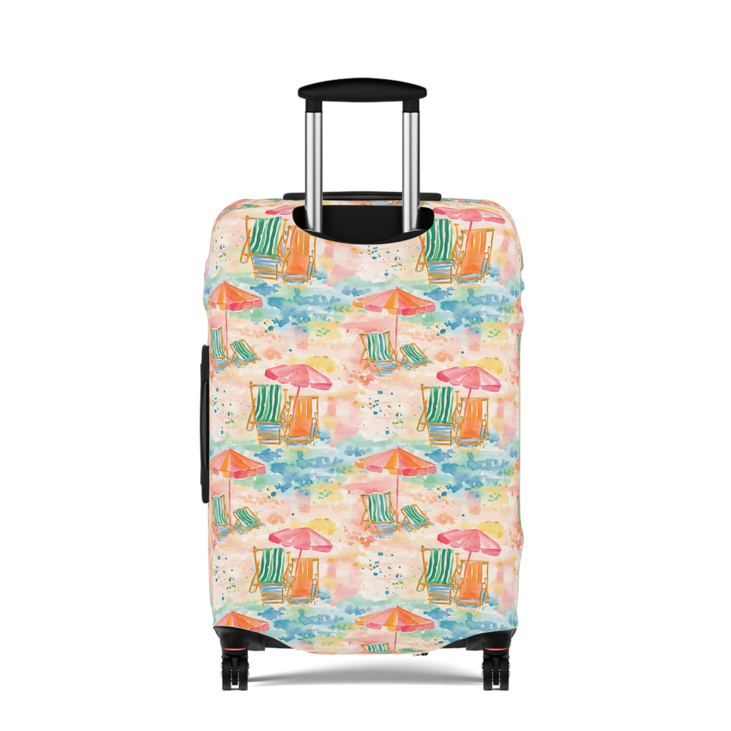 Beach Vibes- Colorful Beach Luggage Cover, Travel Accessory, Stylish Suitcase Protector, Vacation Gear, Summer Travel Essentials, Gift for Travelers