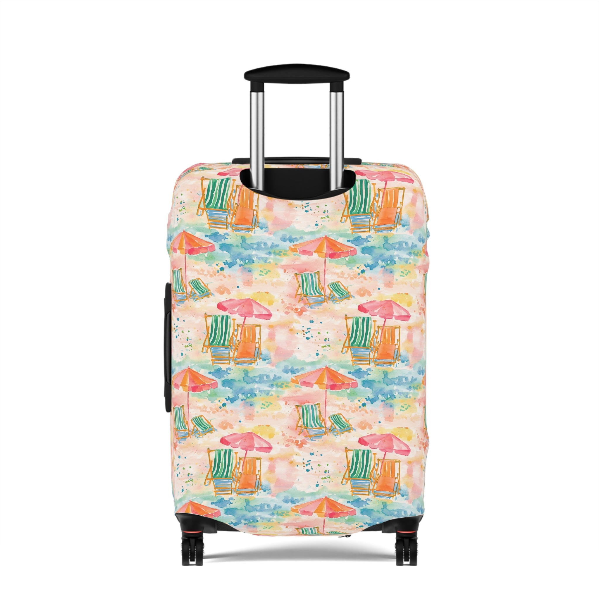 Beach Vibes- Colorful Beach Luggage Cover, Travel Accessory, Stylish Suitcase Protector, Vacation Gear, Summer Travel Essentials, Gift for Travelers