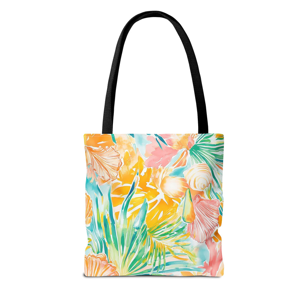 Neon Tropics Floral Tote Bag - Beach Bag, Shopping Tote, Eco-Friendly Gift, Summer Accessories, Unique Handbag