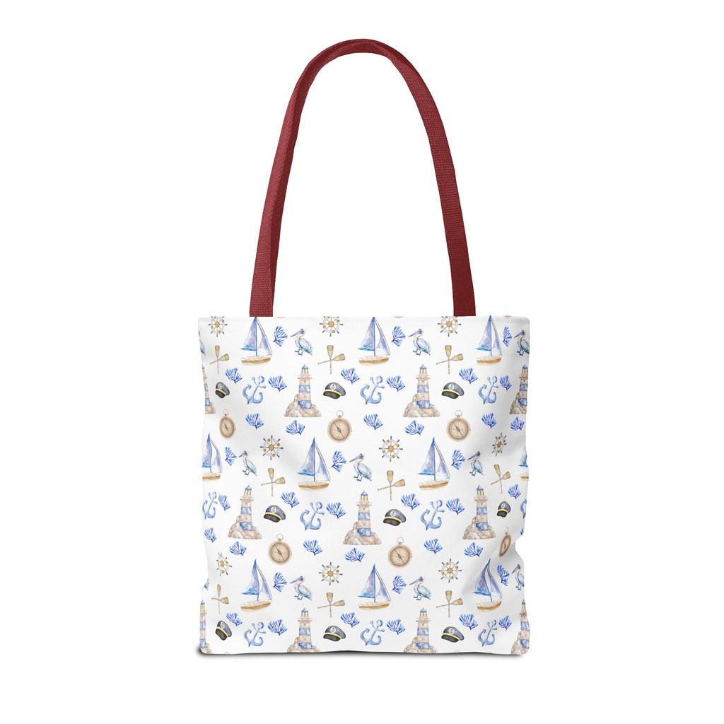 Sail Away - Nautical Themed Tote Bag, Beach Bag, Sailor Tote, Summer Essentials, Gift for Sea Lovers, Travel Bag