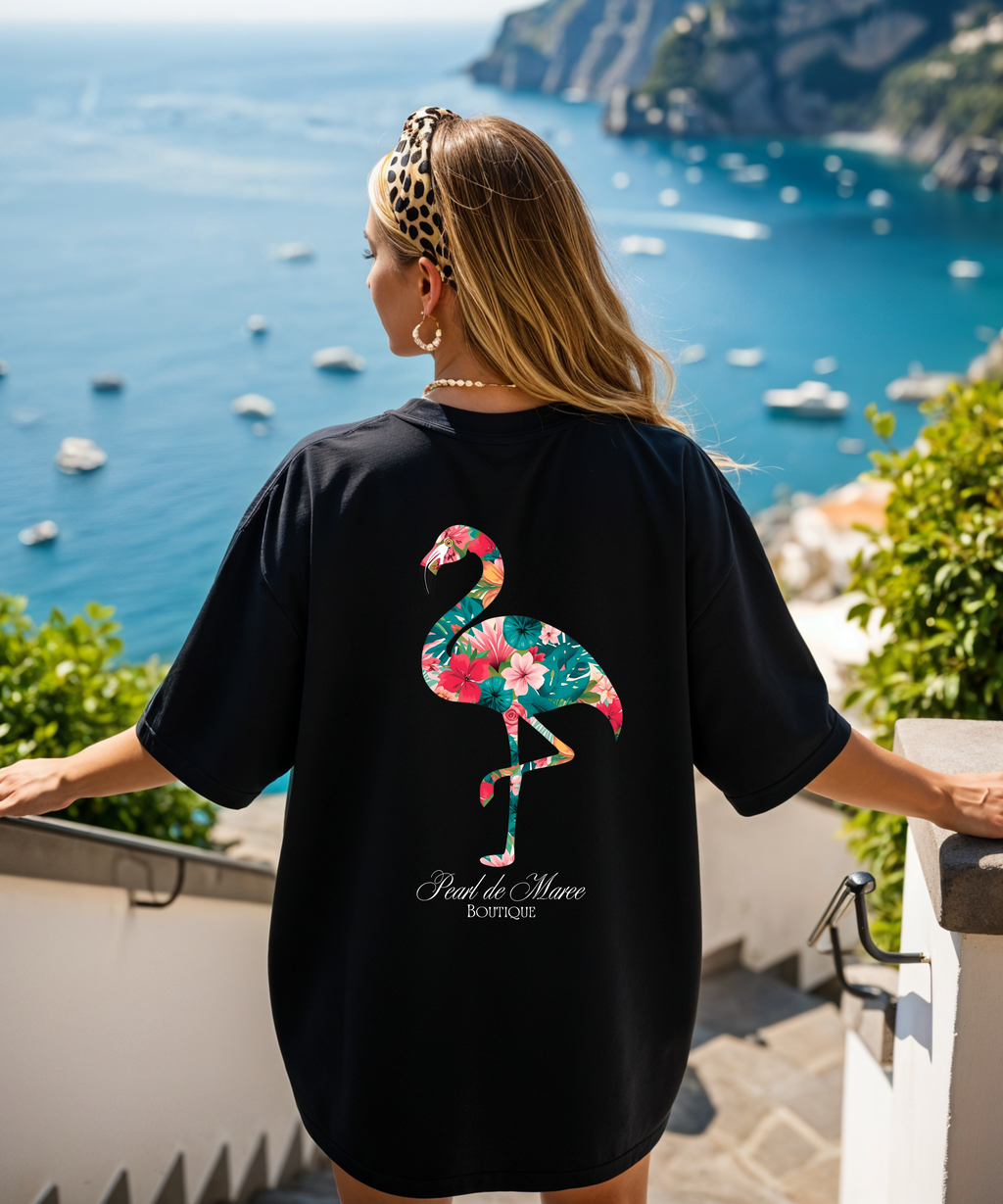 Tropical Flamingo T-Shirt, Summer Shirt, Gift For Women, Beach Shirt, Summer Women Shirt