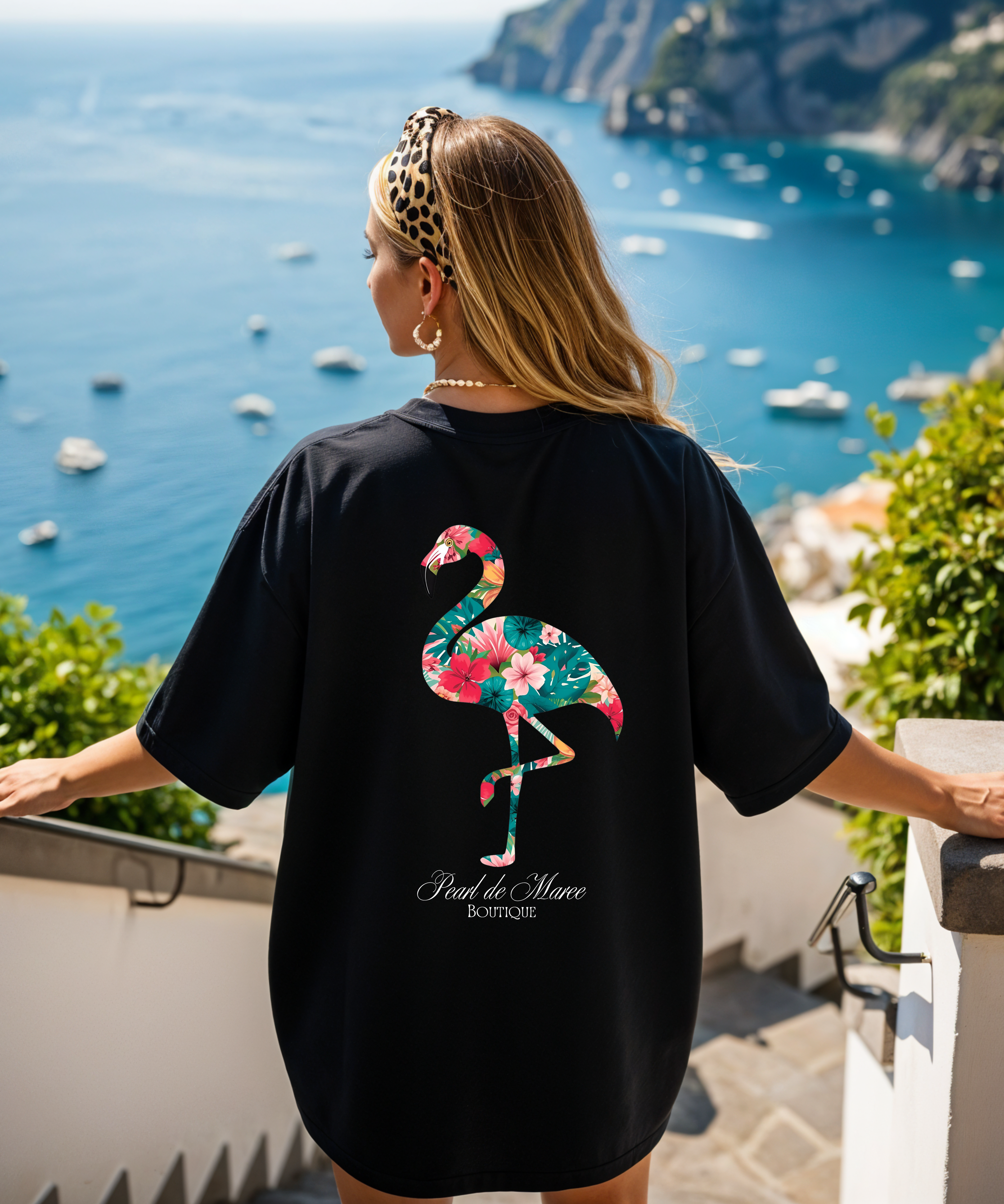 Tropical Flamingo T-Shirt, Summer Shirt, Gift For Women, Beach Shirt, Summer Women Shirt
