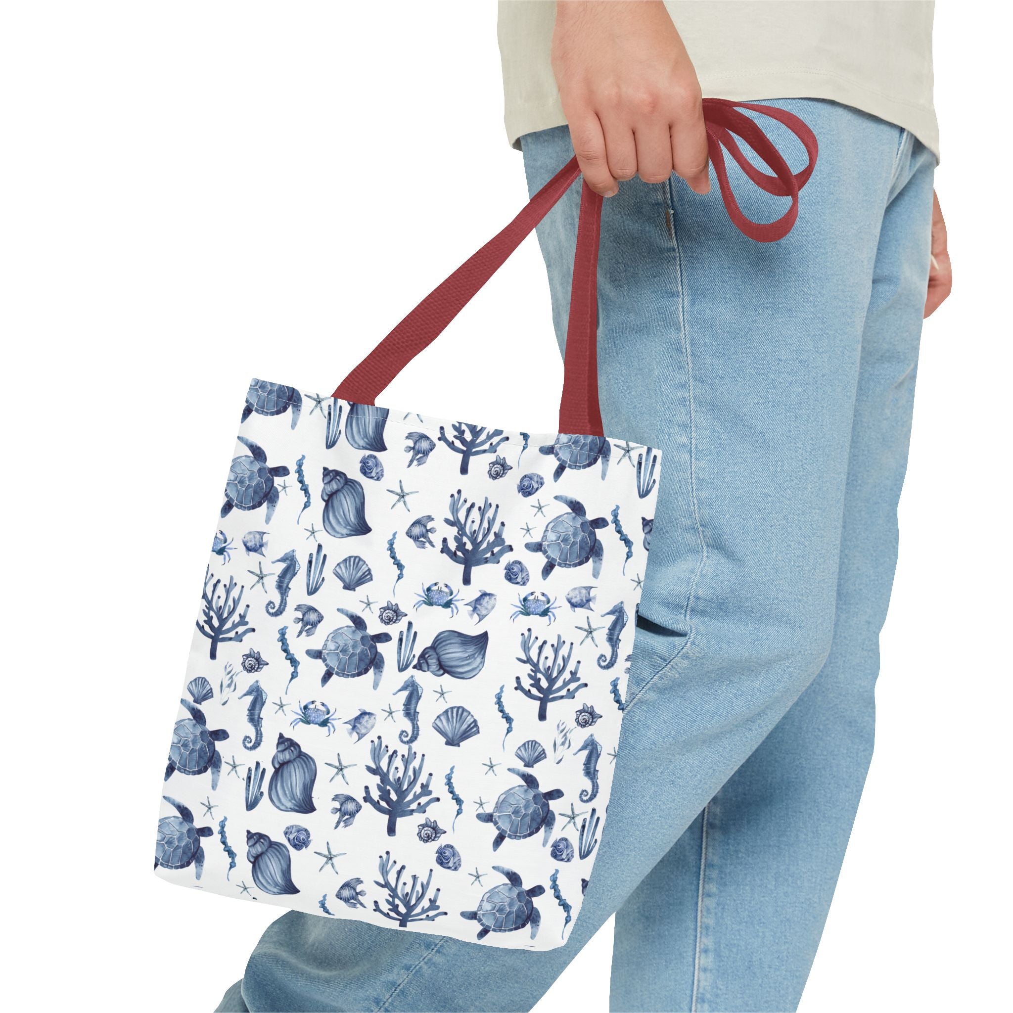 Deep Blue Sea - Coastal fish Dreams Tote Bag, Ocean-Inspired Beach Bag, Nautical Gift for Her, Summer Essentials, Travel Tote, Marine Animal Design
