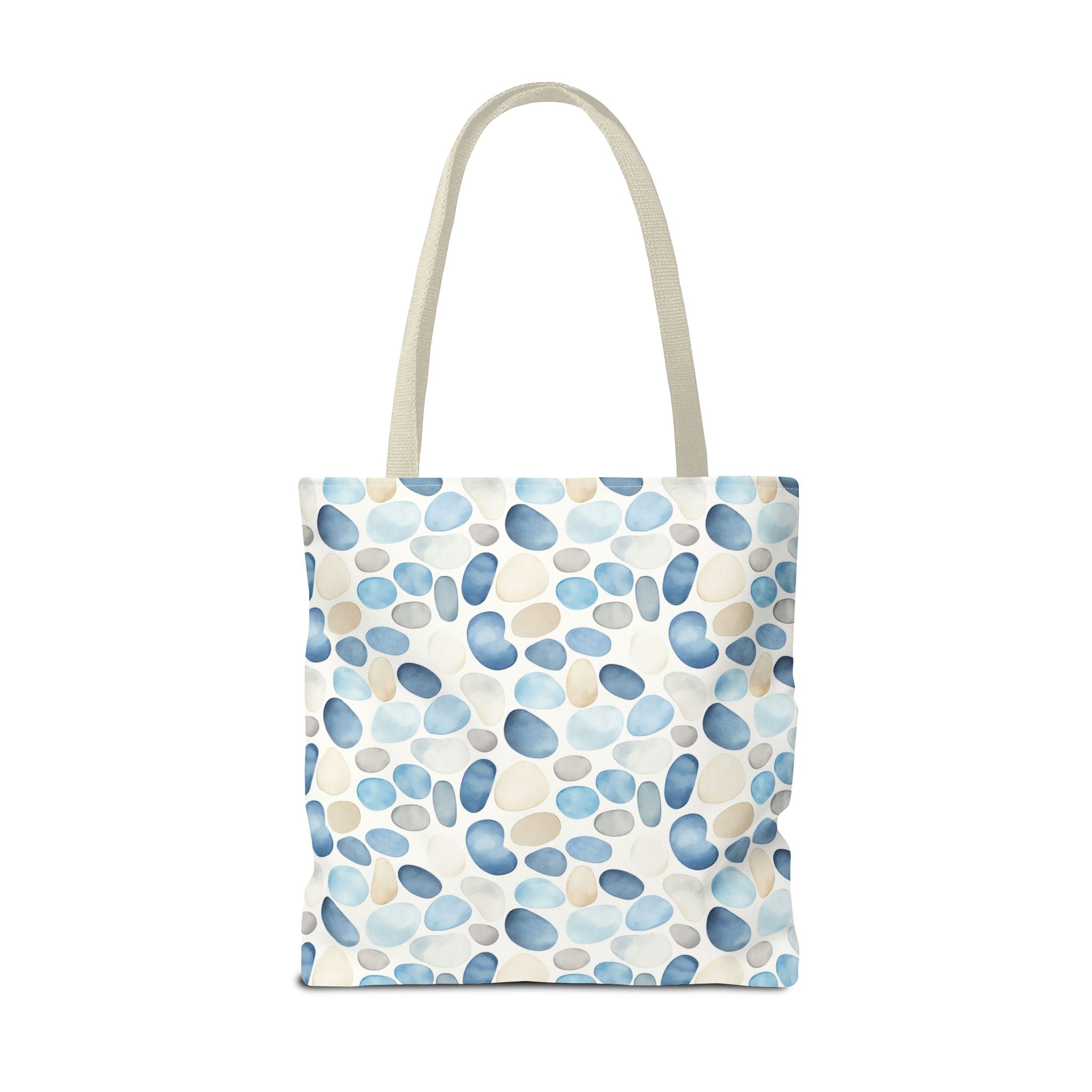 Cobble stone- Tote Bag with Blue Pebble Design | Beach Bag, Grocery Tote, Shopping Bag, Gift Bag, Eco-Friendly Tote