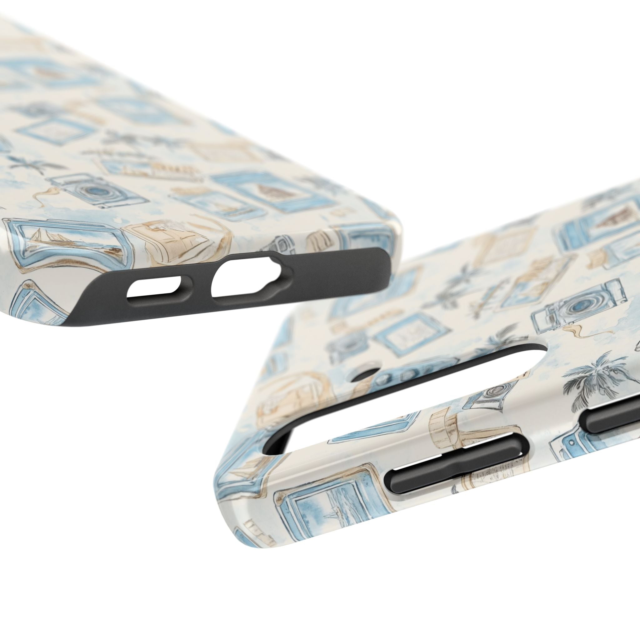 Vintage Vacay- Tough Phone Case - Tropical Vintage Camera Design