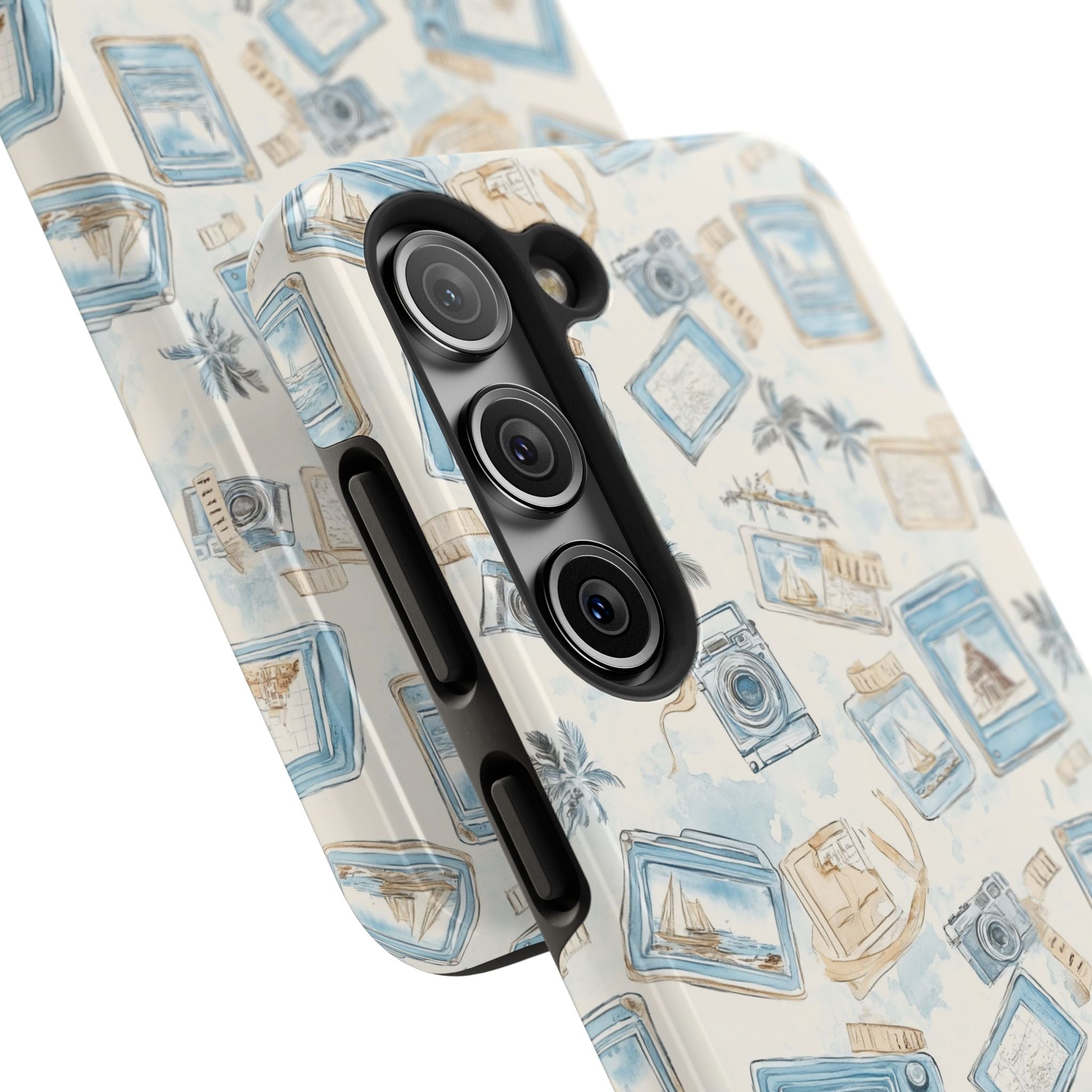 Vintage Vacay- Tough Phone Case - Tropical Vintage Camera Design