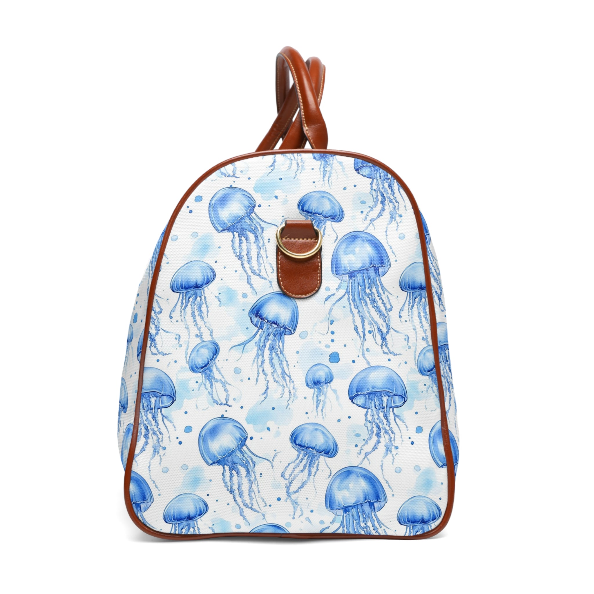Blue Jellyfish - Waterproof Jellyfish Travel Bag | Beach Tote, Gym Holdall, Vacation Duffel, Ocean-themed Luggage, Perfect Gift