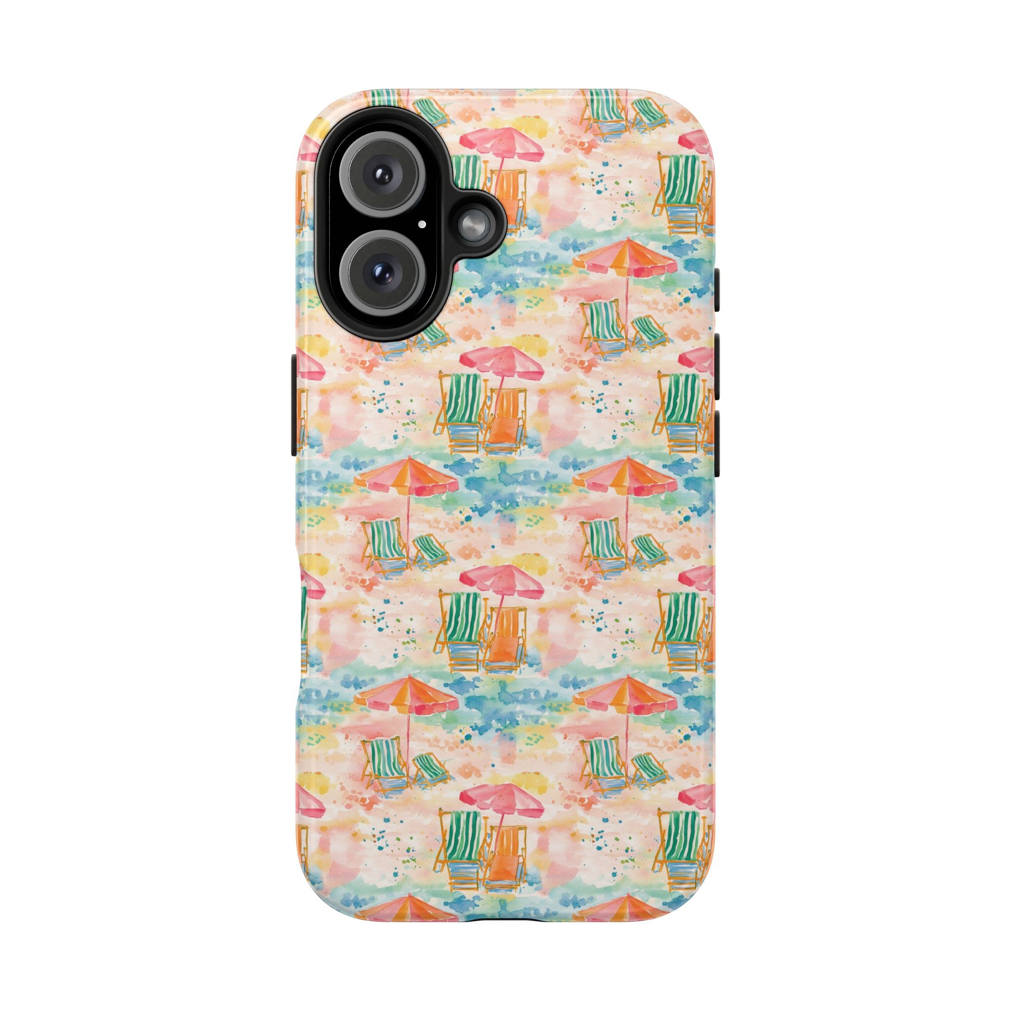 Beach Vibes - Colorful Beach Scene Tough Phone Cases | Summer Vibes, Beach Lover Gift, Durable Case, Phone Accessories, Fun Design