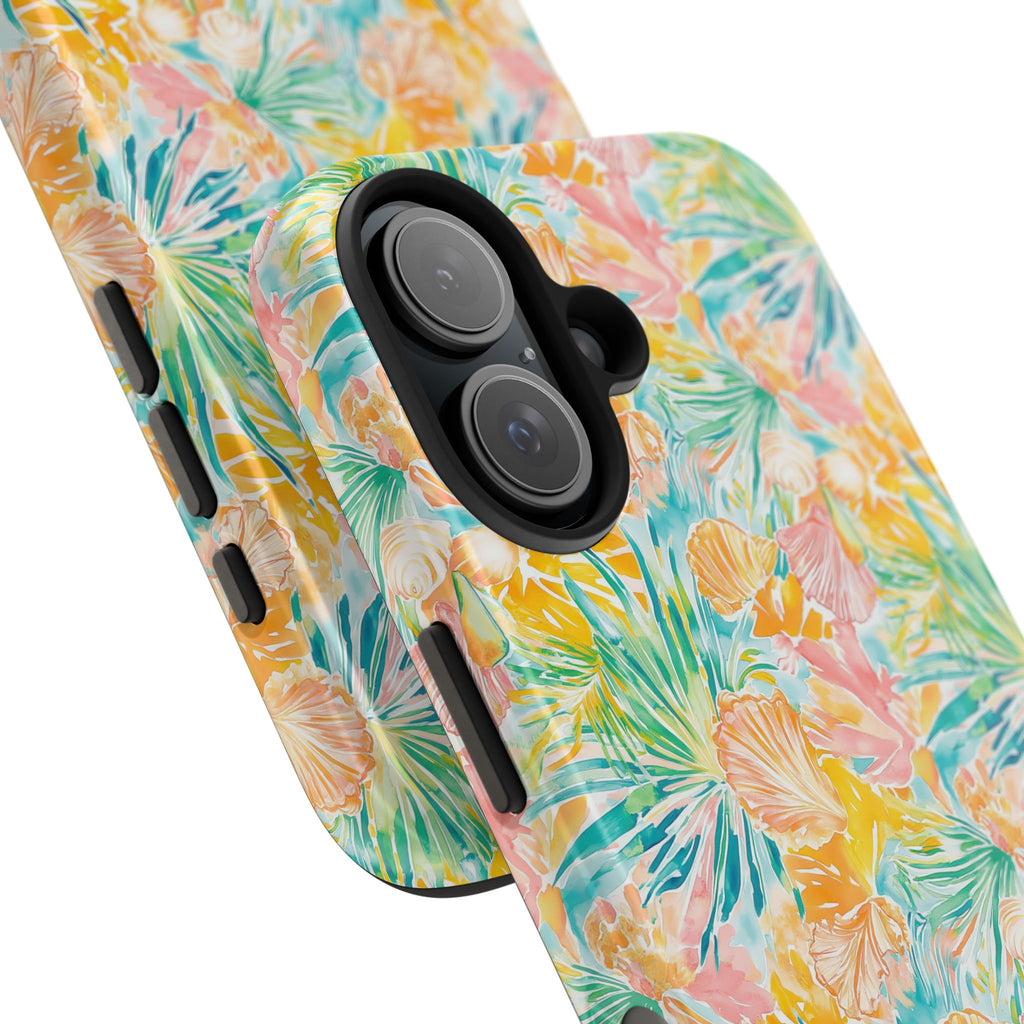 Neon Tropics- Tough Phone Cases, Floral Phone Covers, Summer Accessories, Stylish Phone Protection, Gifts for Her
