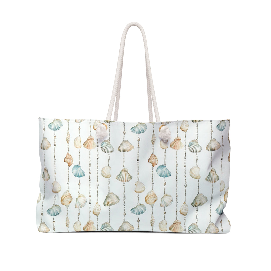 Seashell Lover Weekender Tote Bag, Beach Bag, Beach Tote, Large tote bag, Vacation Bag, Bridesmaid Gift