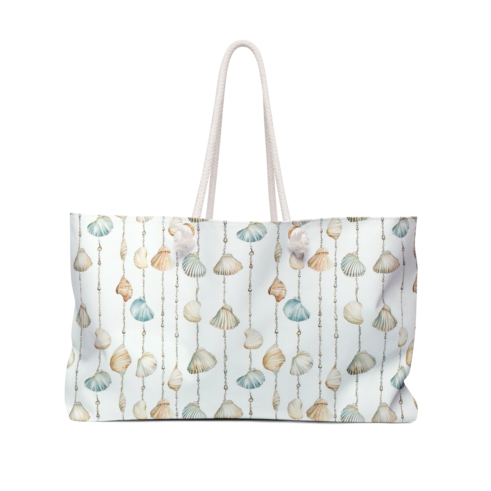 Seashell Lover Weekender Tote Bag, Beach Bag, Beach Tote, Large tote bag, Vacation Bag, Bridesmaid Gift